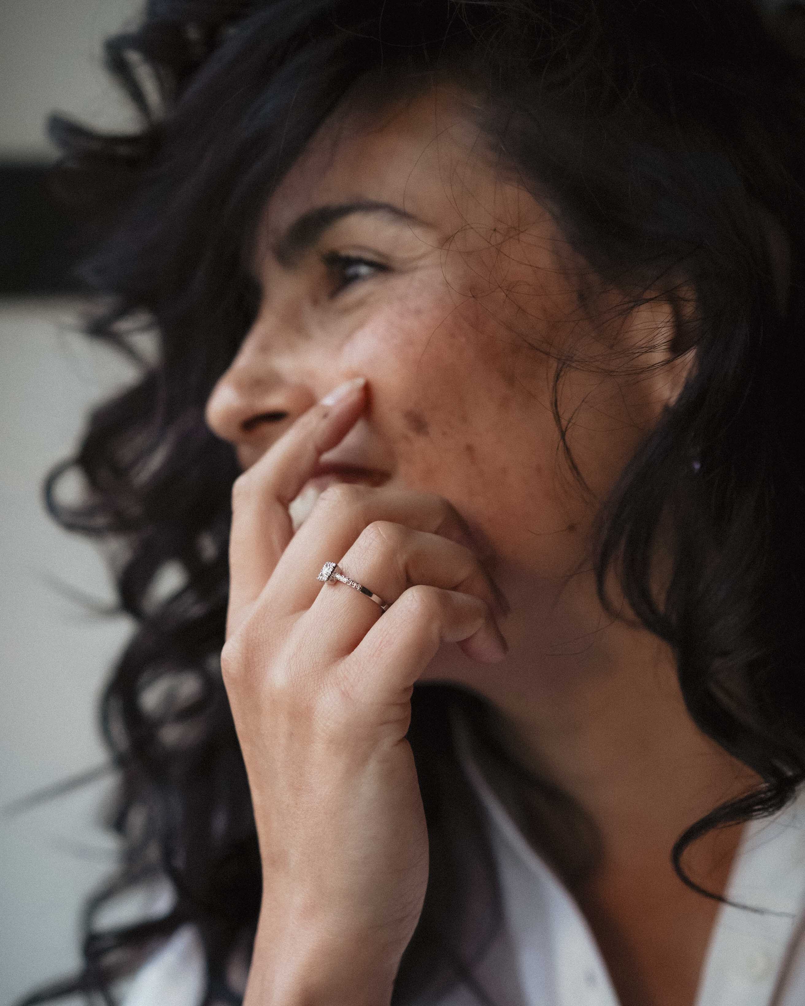 Maartje | 14K Wit Goud Briljant (0.34ct) Solitair Halo Ring