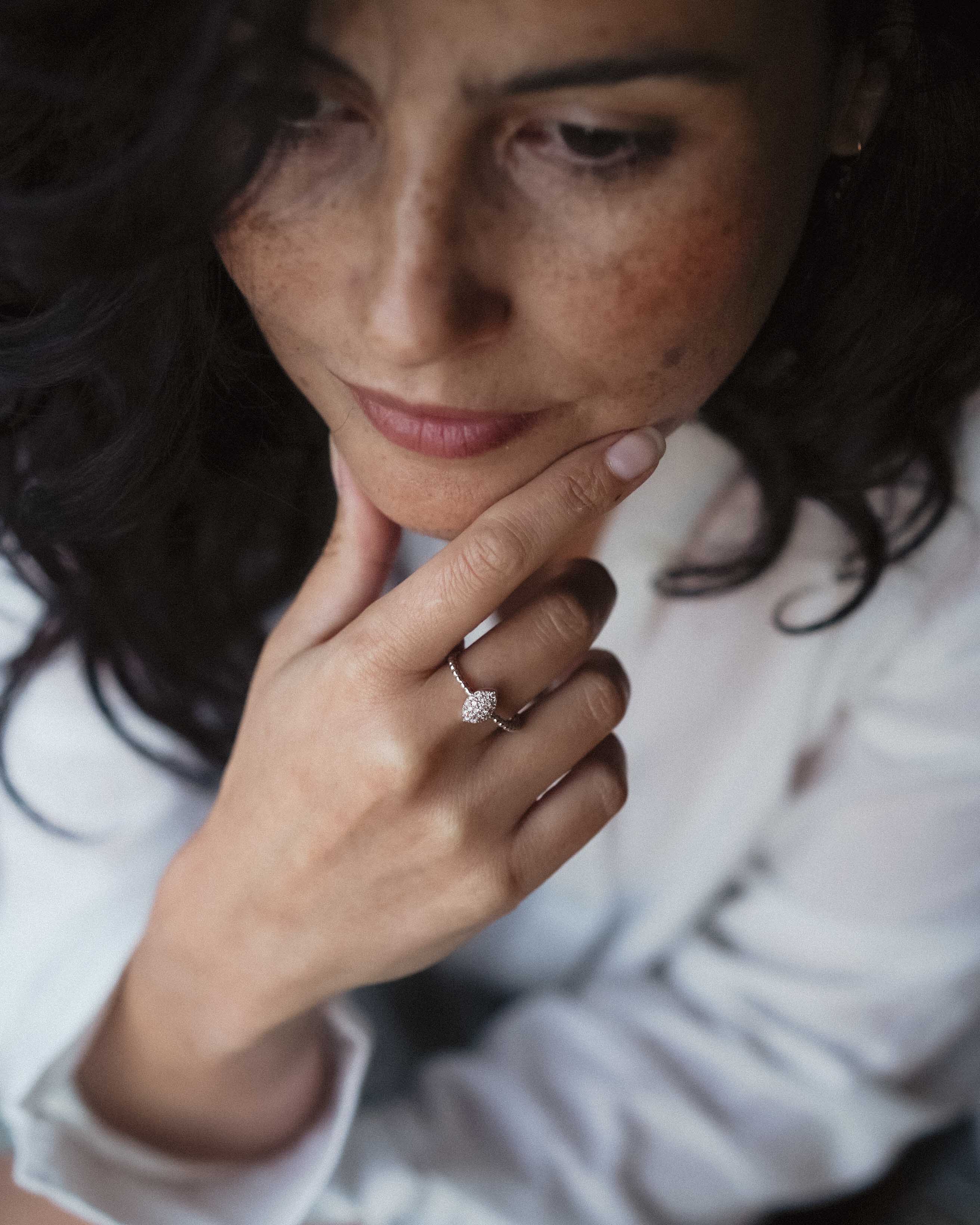 Noelle | 14K Wit Goud Briljant (0.23ct) Promise Ring