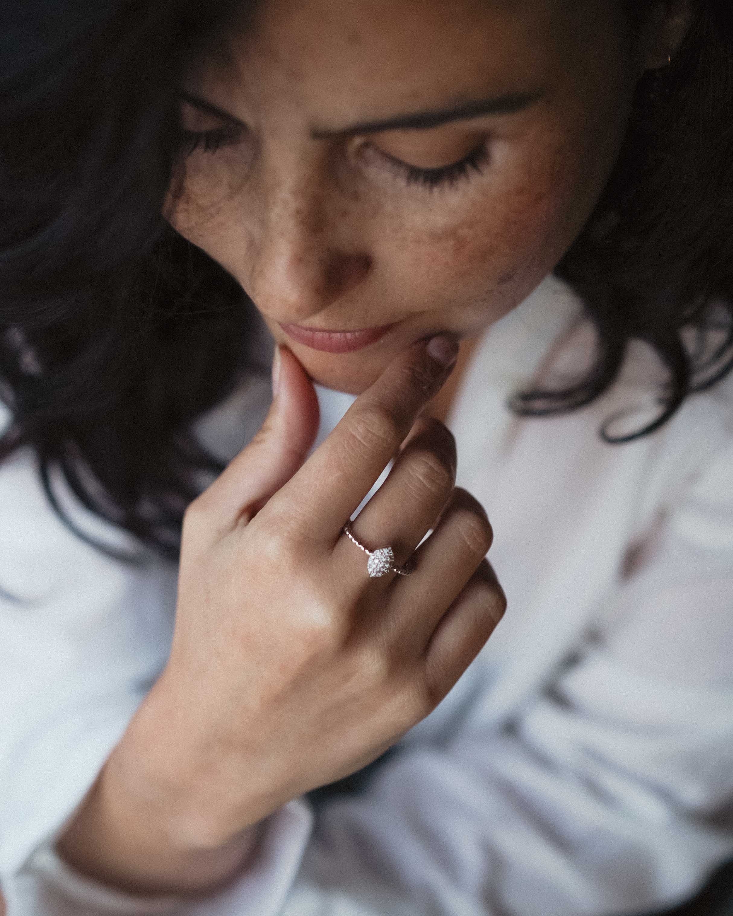 Noelle | 14K Wit Goud Briljant (0.23ct) Promise Ring