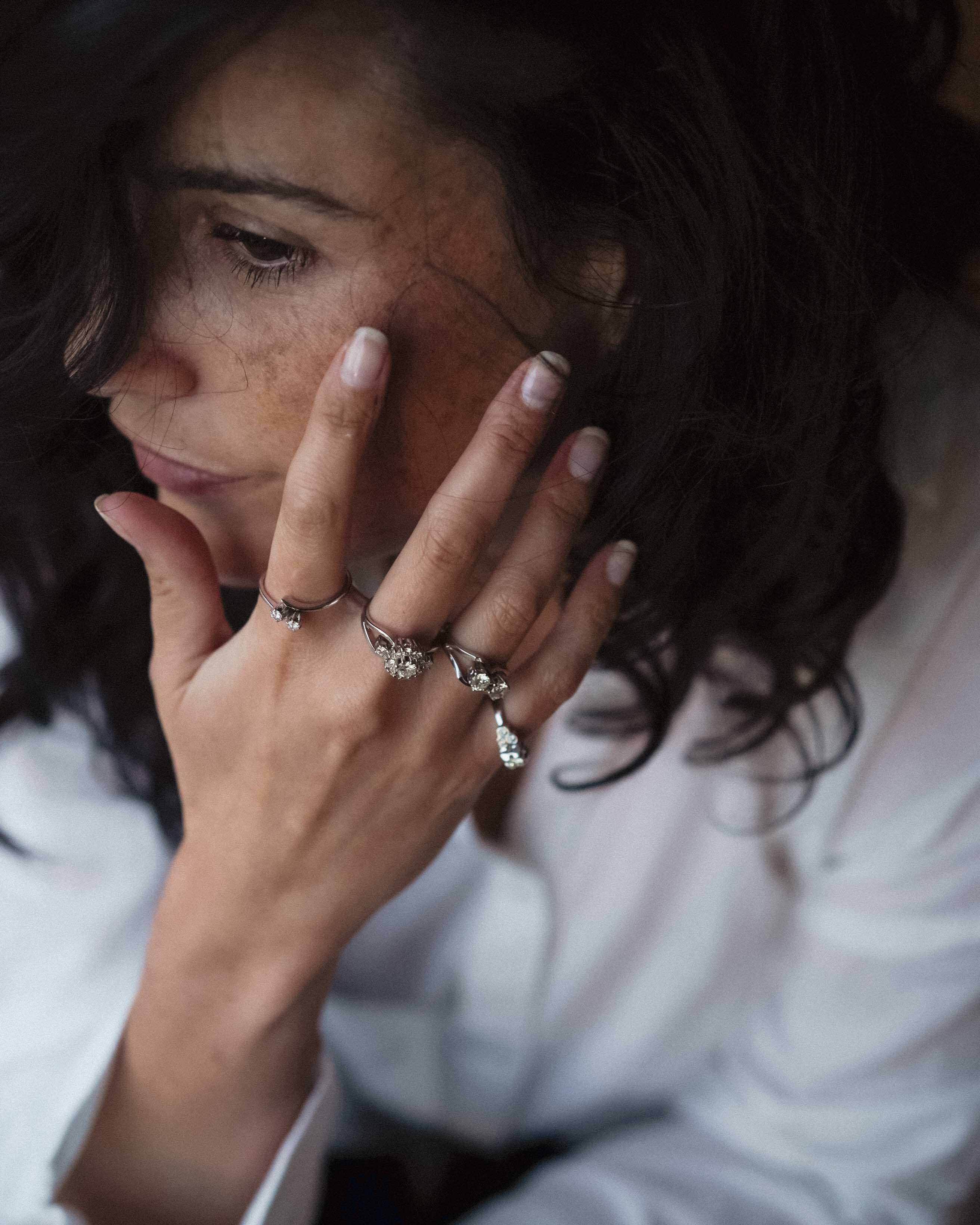 Elien | 14K Wit Goud Briljant (1ct) Cluster Ring