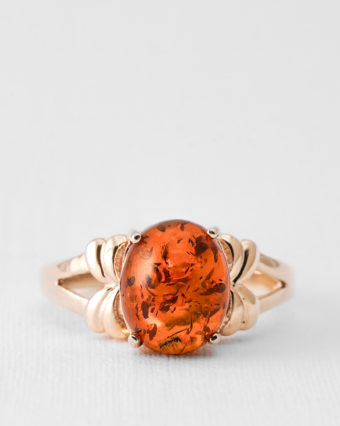 Verina | Vintage Amber Solitair Ring