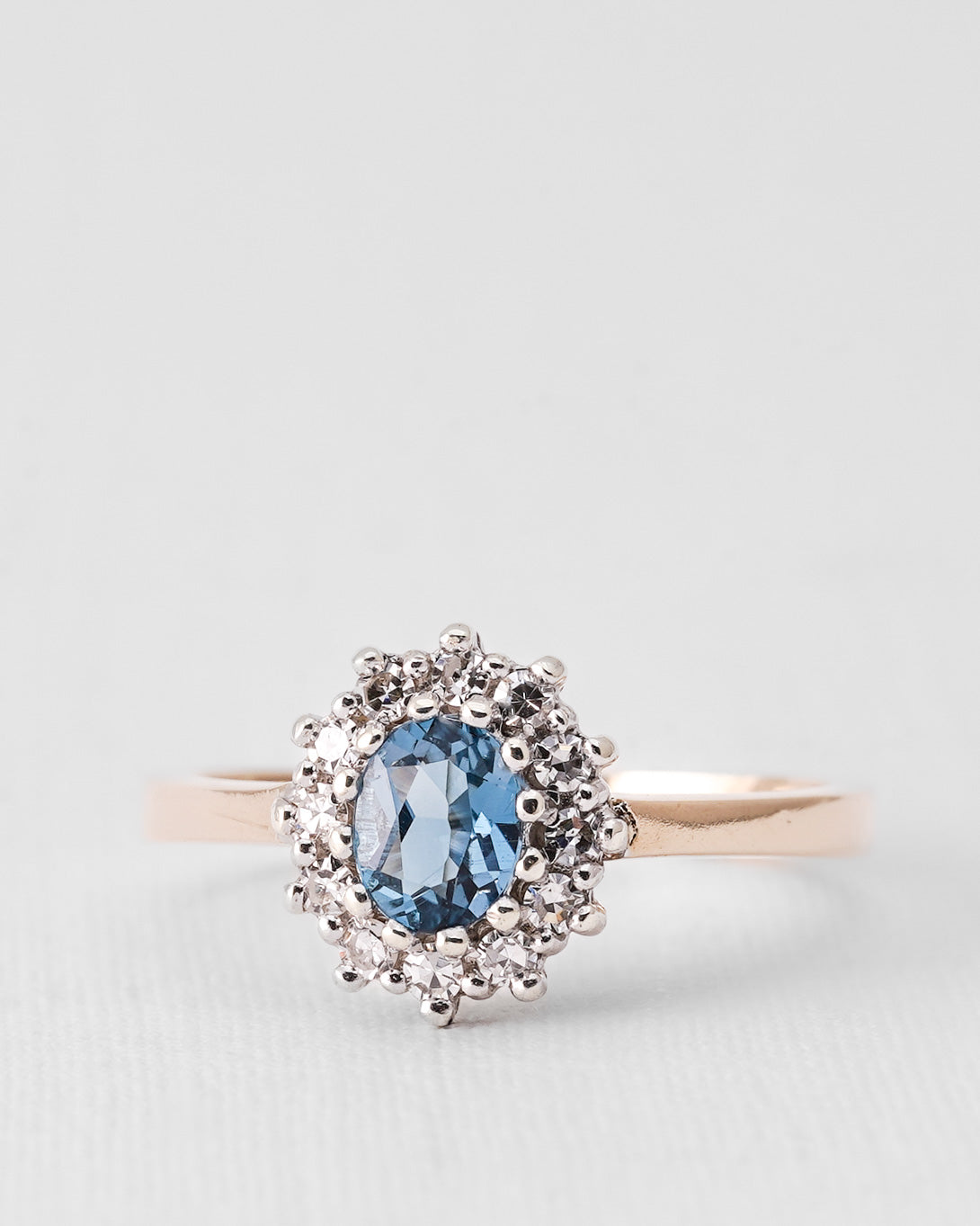 Althea | Vintage Topaas & Diamant Cluster Ring