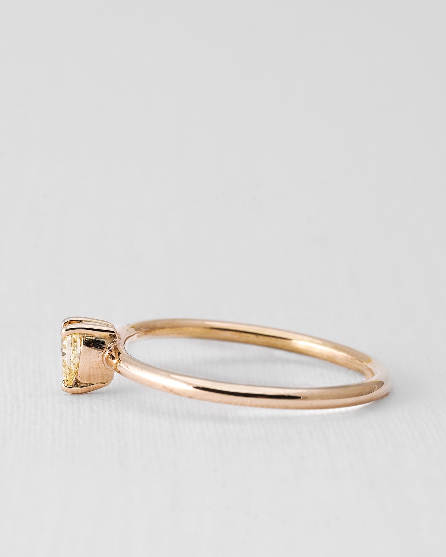 Elyza | 14K Geelgoud & Gele Diamant Brilliant Pear Cut Ring