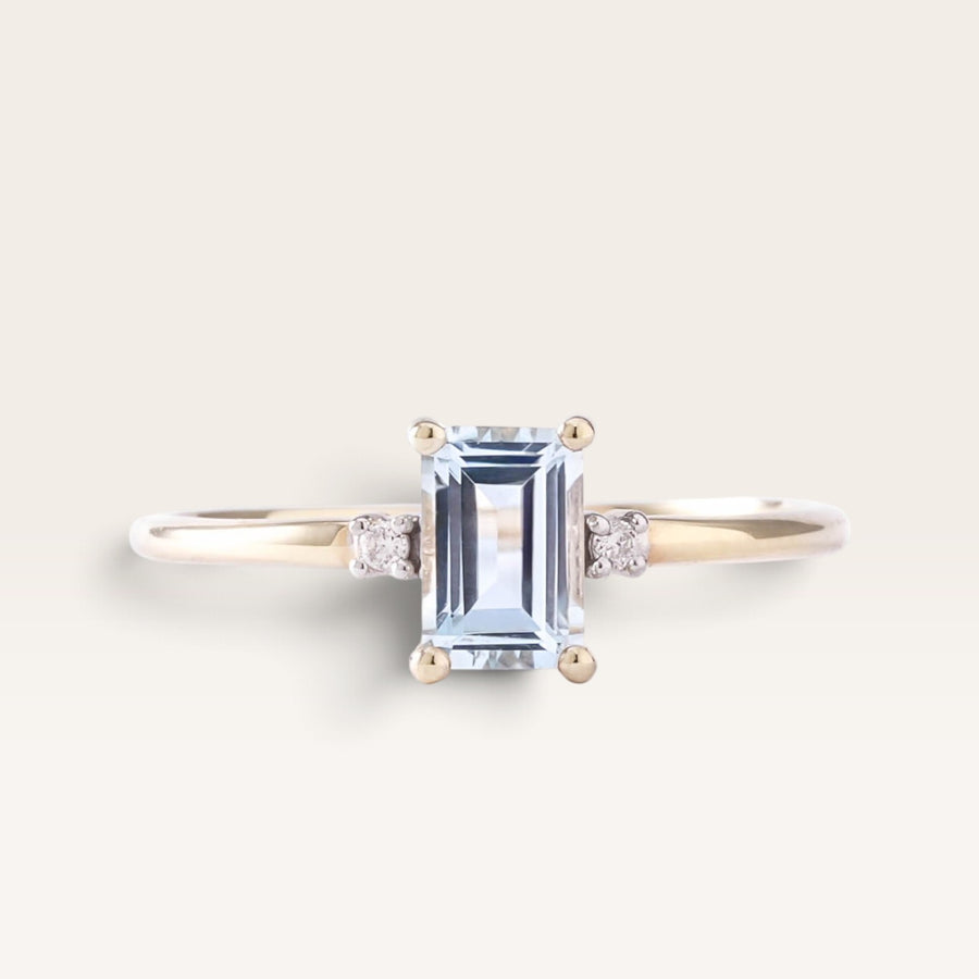 Odette | Aquamarijn & Diamant Ring