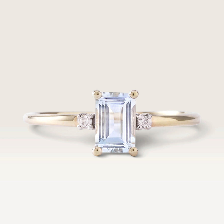 Odette | Aquamarijn & Diamant Ring