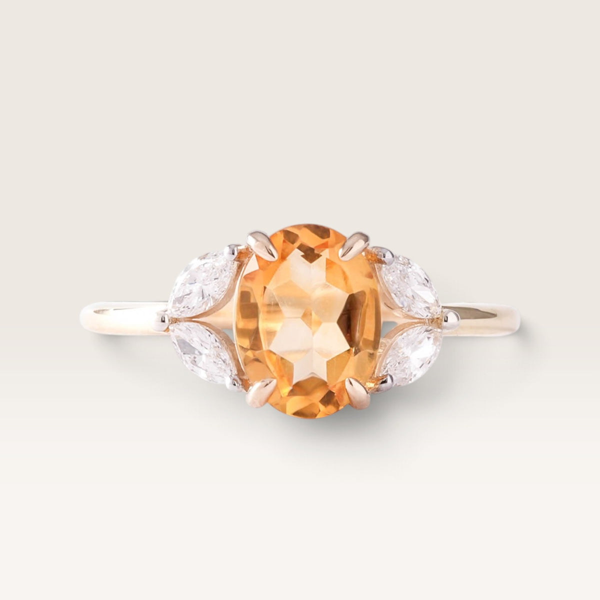 Solène | Citrien & Diamant Ring - Menina Amsterdam