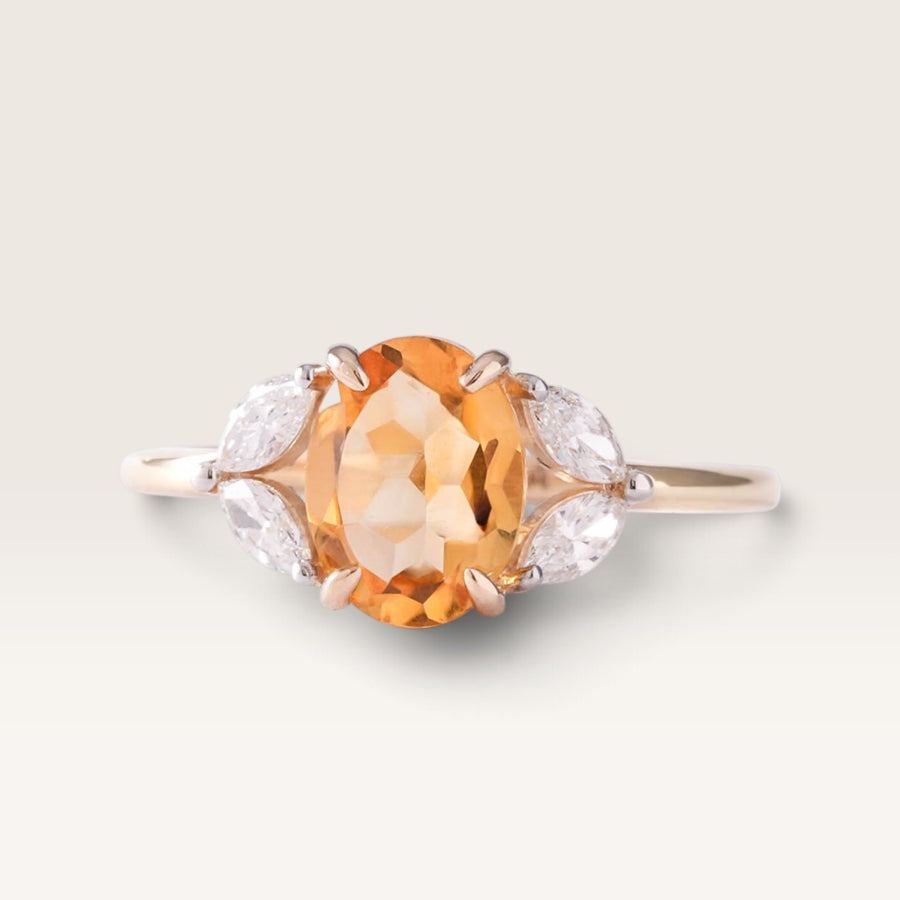 Solène | Citrien & Diamant Ring