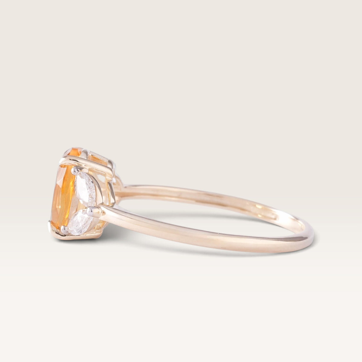 Solène | Citrien & Diamant Ring - Menina Amsterdam