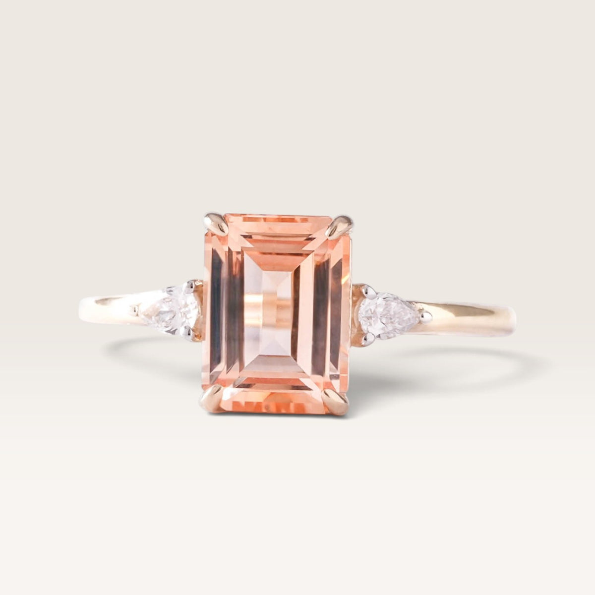 Rosalie | Morganiet & Diamant Ring - Menina Amsterdam