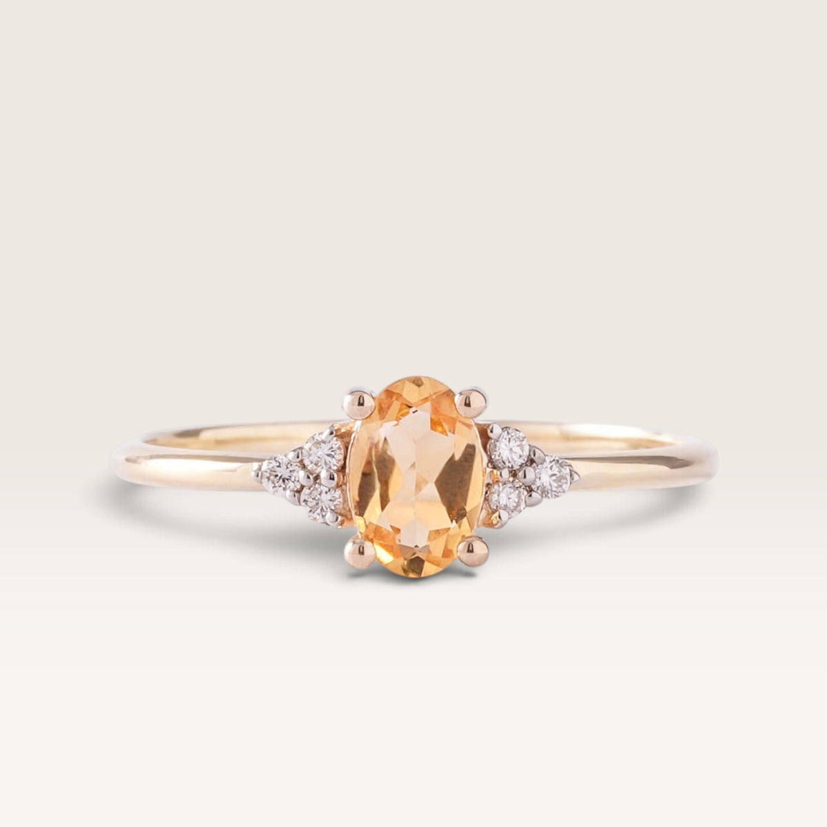 Amelie | Citrien & Diamant Ring - Menina Amsterdam