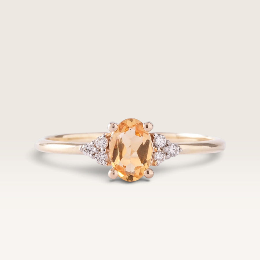 Amelie | Citrien & Diamant Ring
