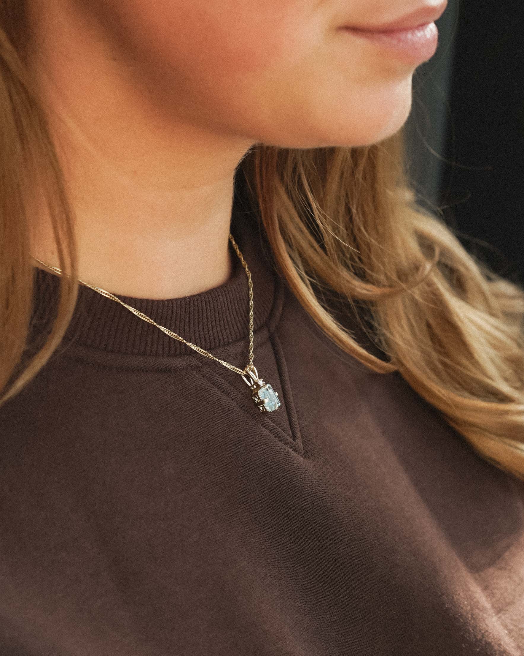 Fenara | Vintage Topaas en Diamant Hanger