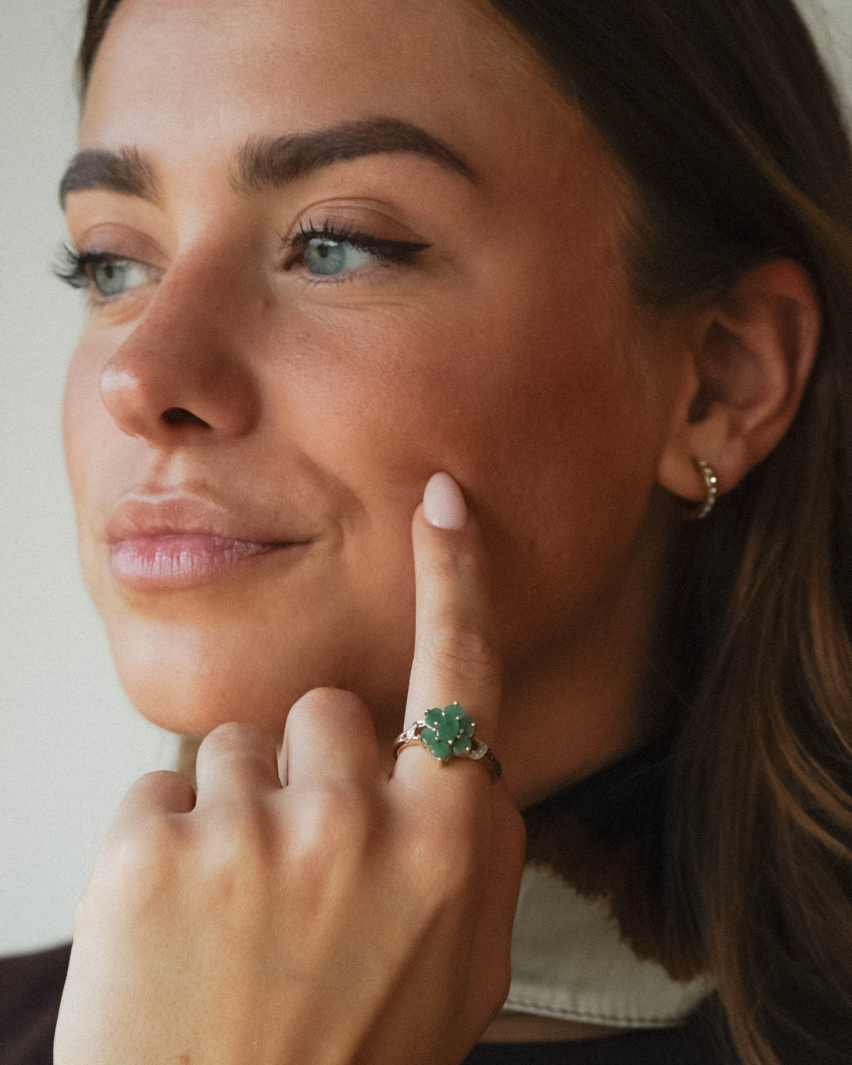 Amaris | Vintage Smaragd & Diamant Cluster Ring