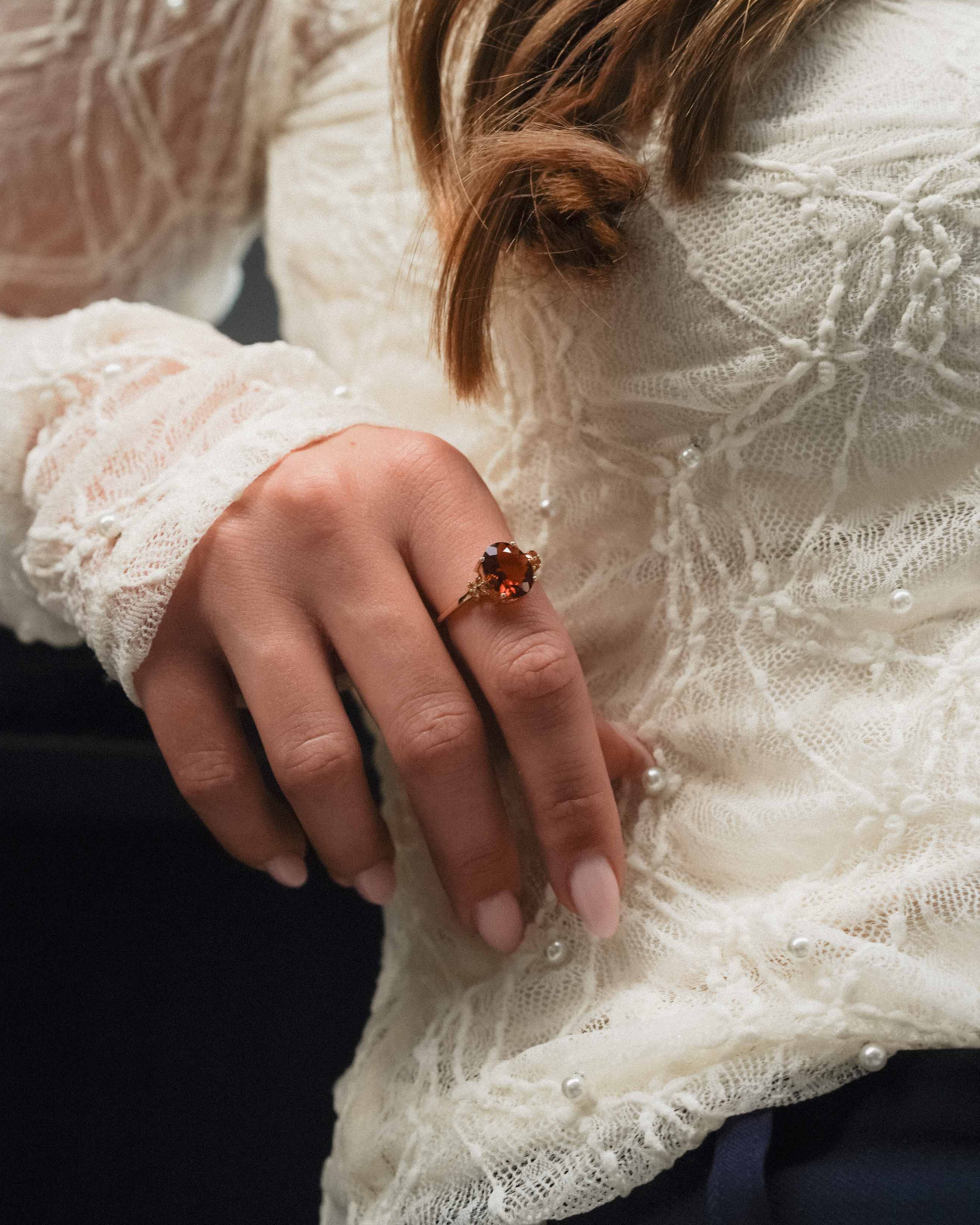 Esmira | Vintage Citrien Solitair Ring