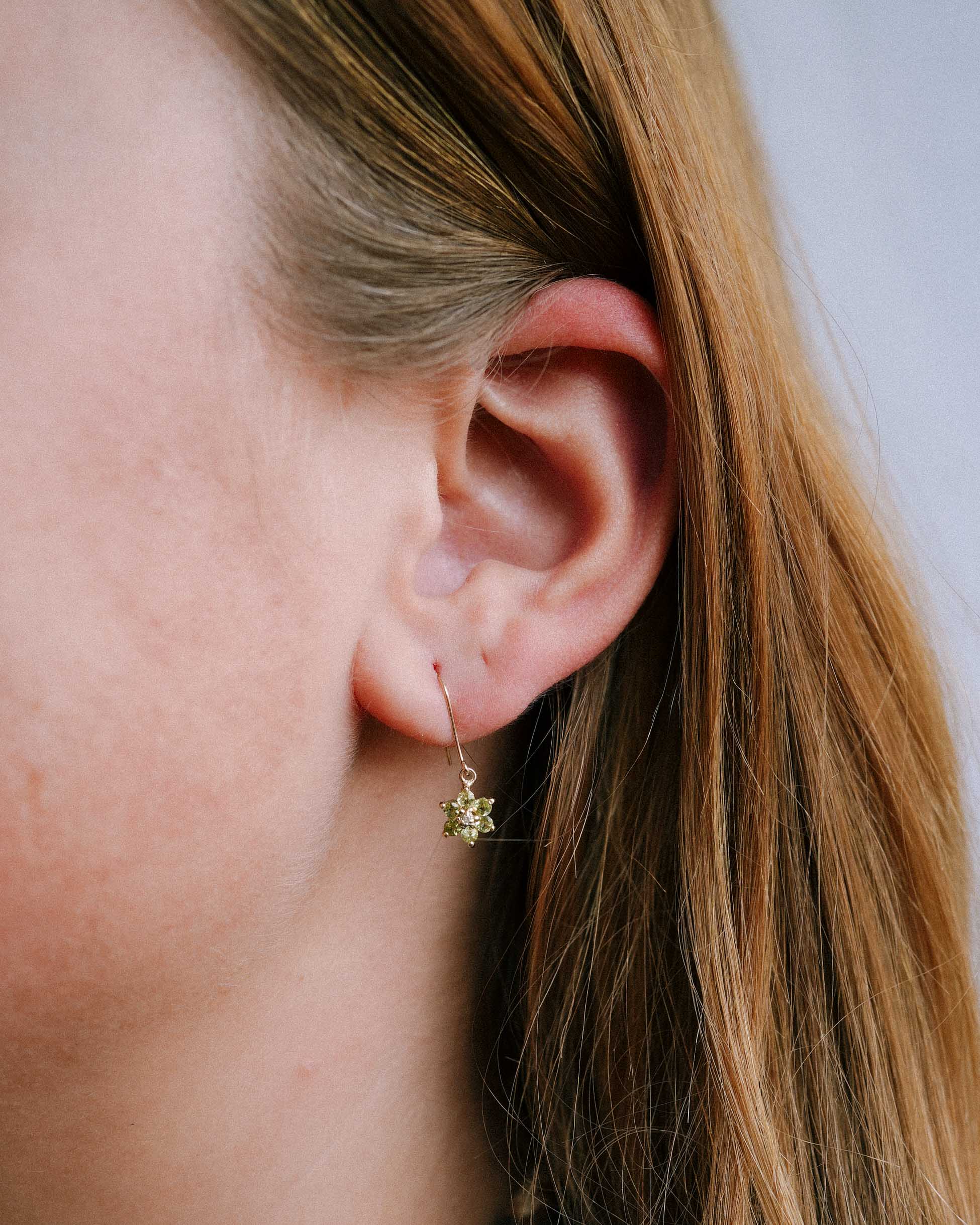 Maja | Vintage Peridoot & Diamant Oorbellen