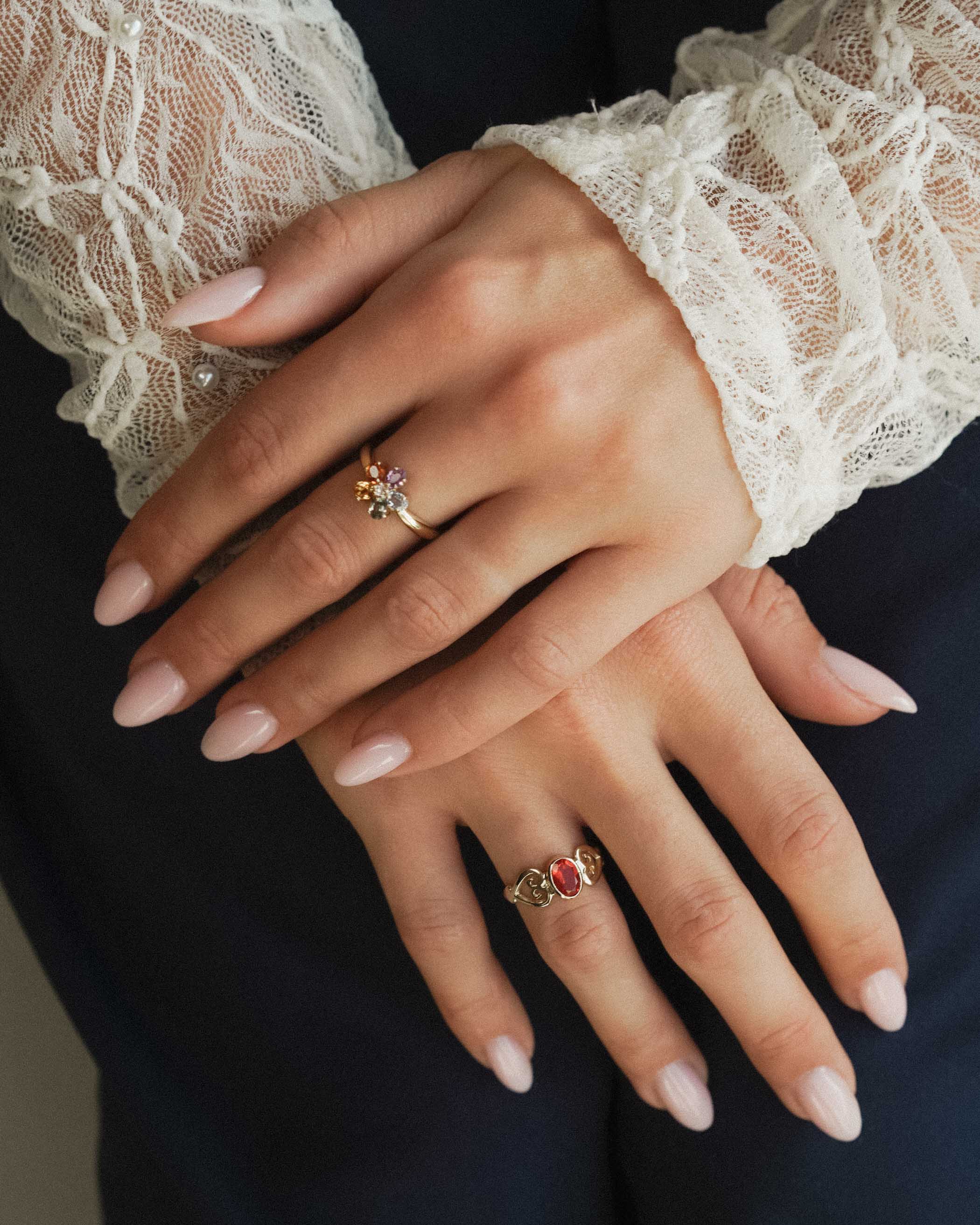 Caliste | Vintage Vuur Opaal Solitair Ring