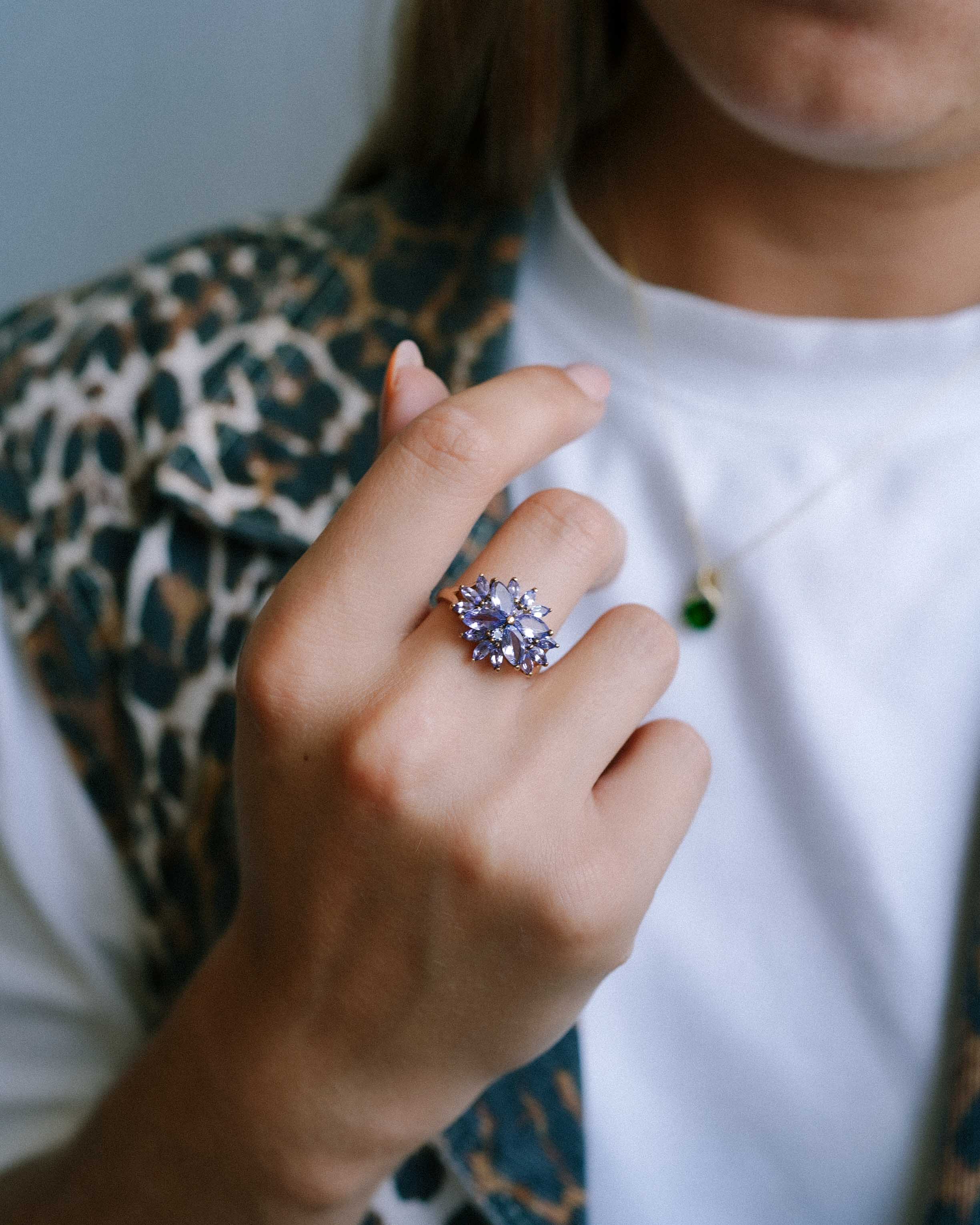 Elin | Vintage Tanzaniet Cluster