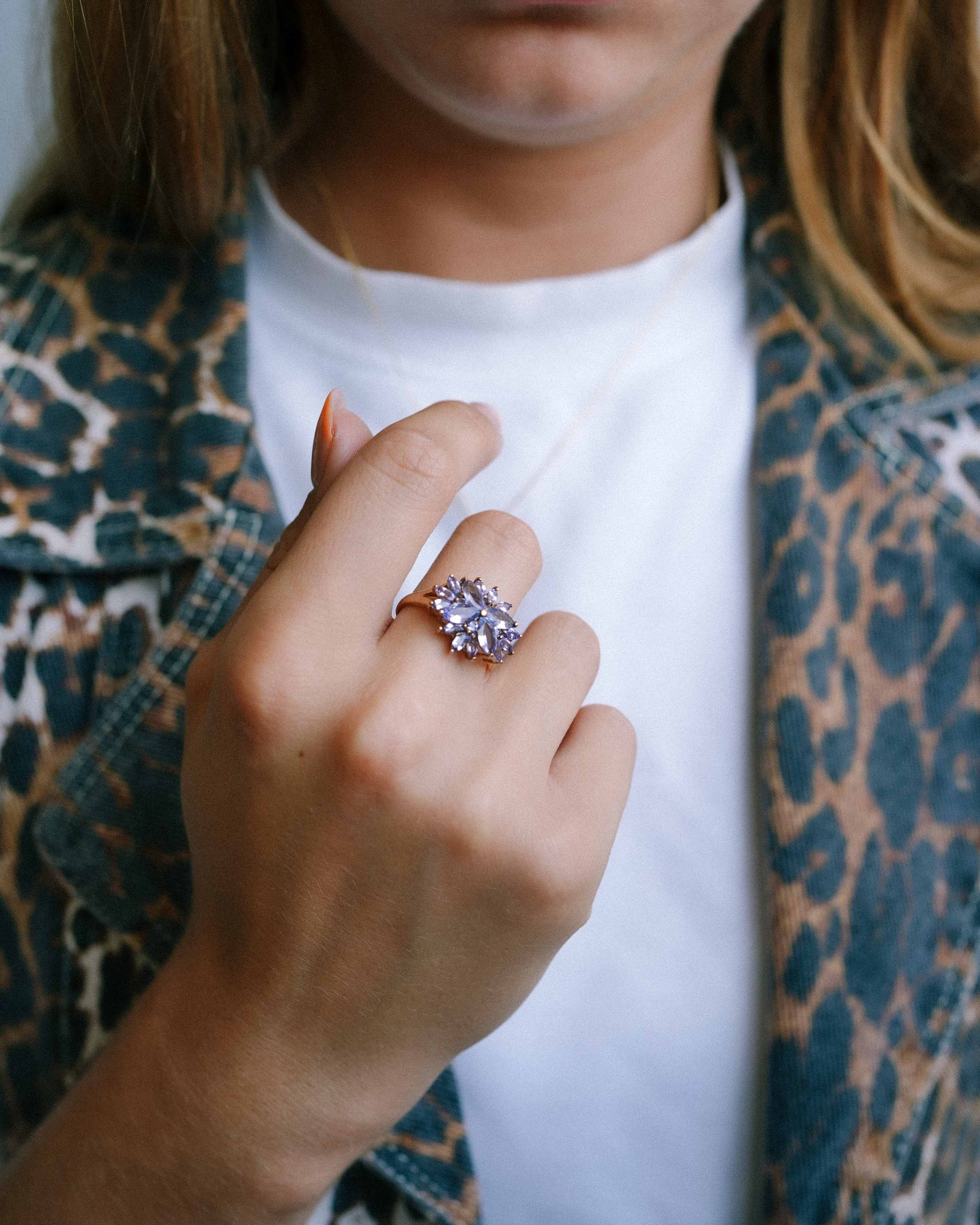 Elin | Vintage Tanzaniet Cluster