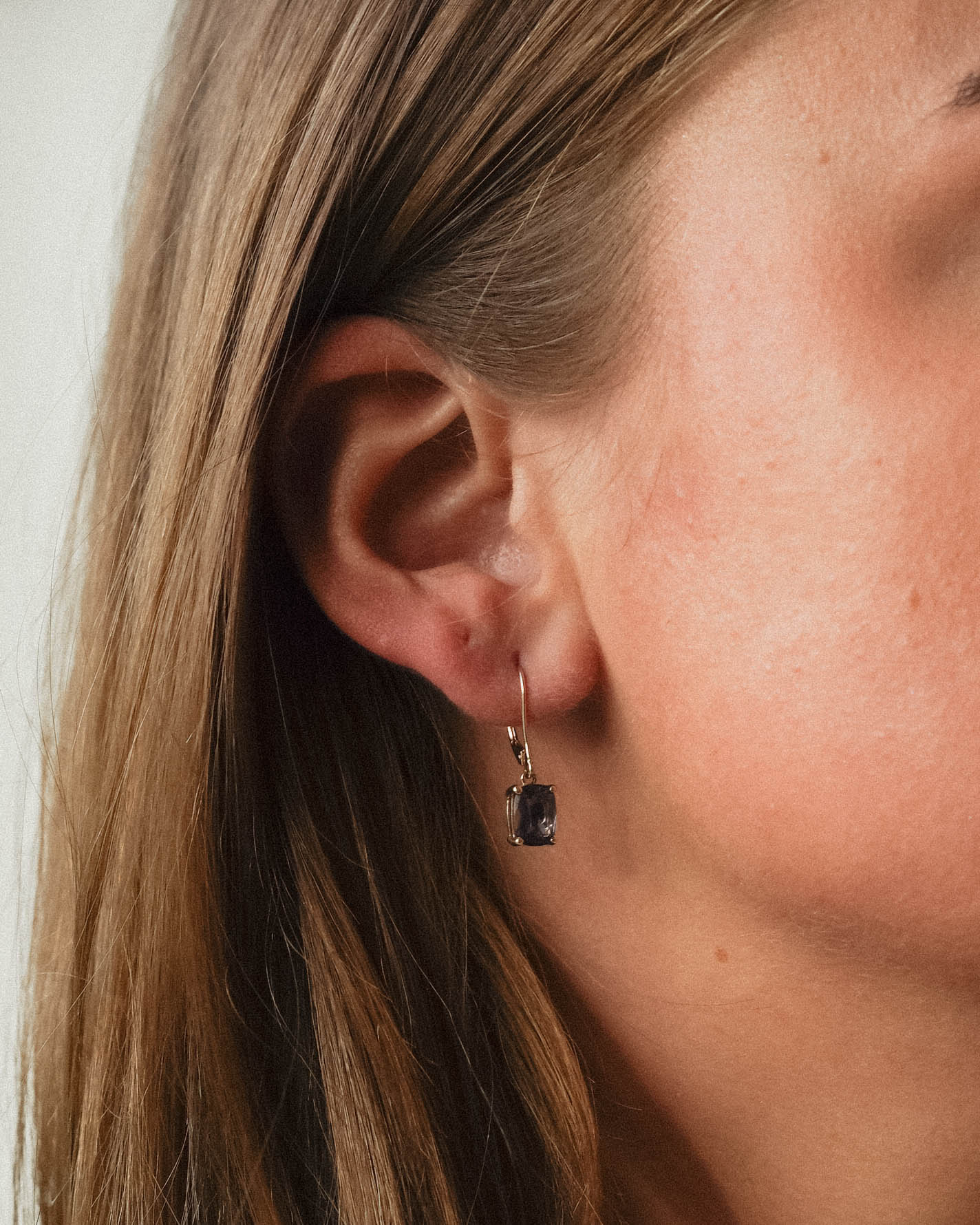 Norelle | Vintage Blueberry Kwarts Oorbellen