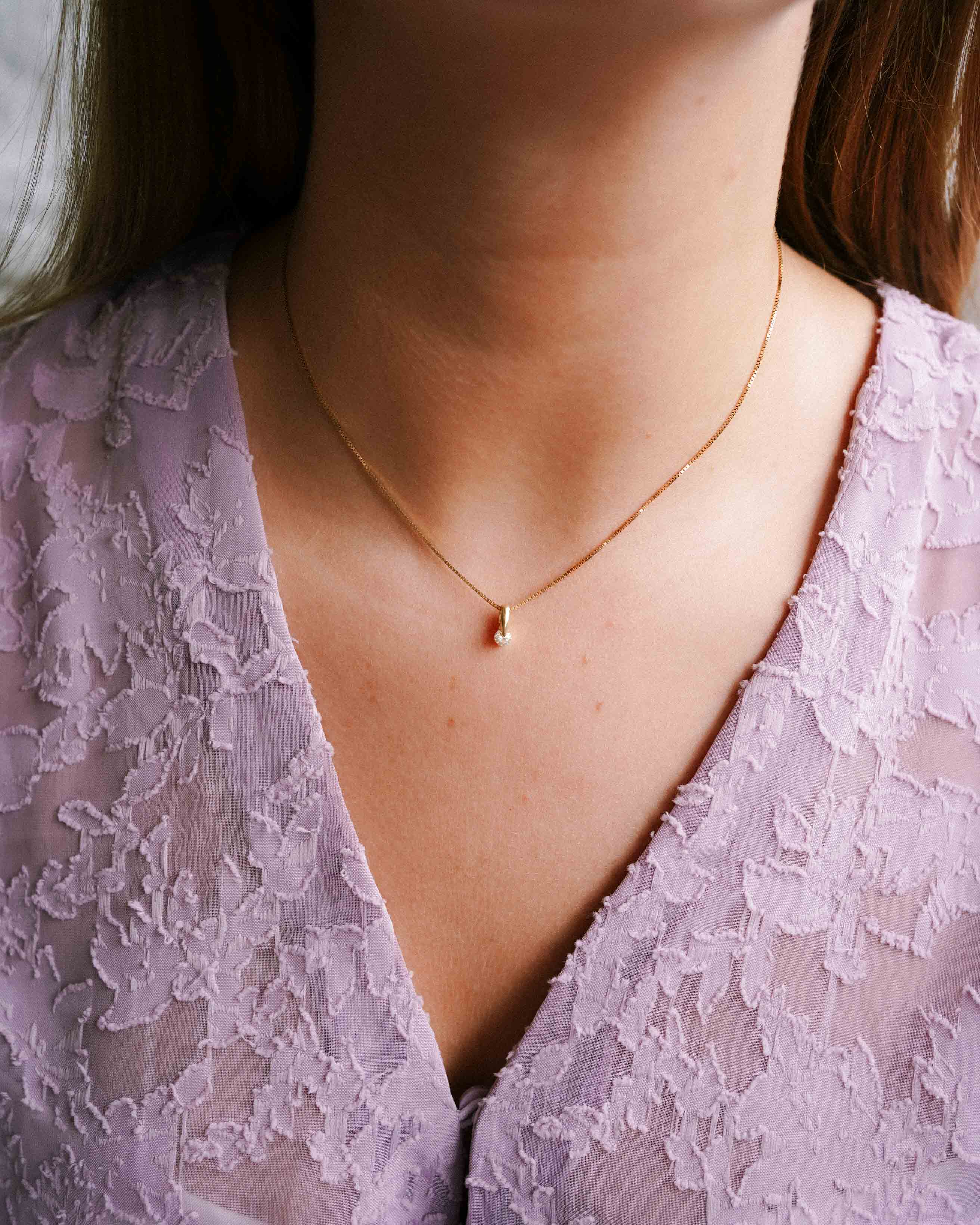 Soraya | 14K Geel Gouden Diamanten (0.04ct) Hanger