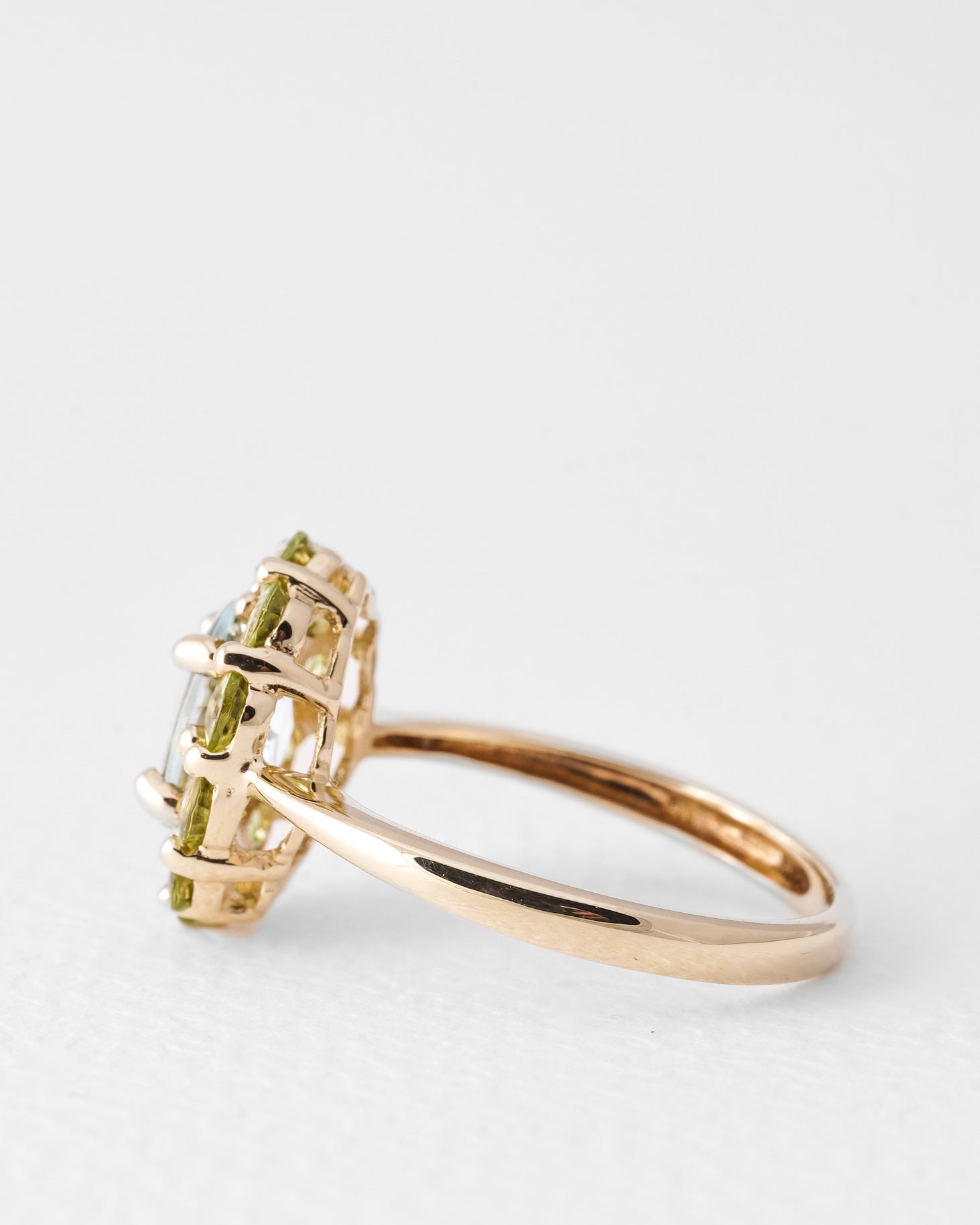 Nela | Vintage Topaas & Peridoot Cluster Ring