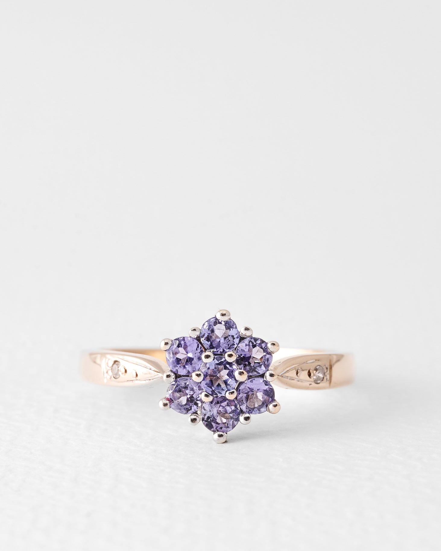 Vira | Vintage Tanzaniet & Diamant Cluster Ring