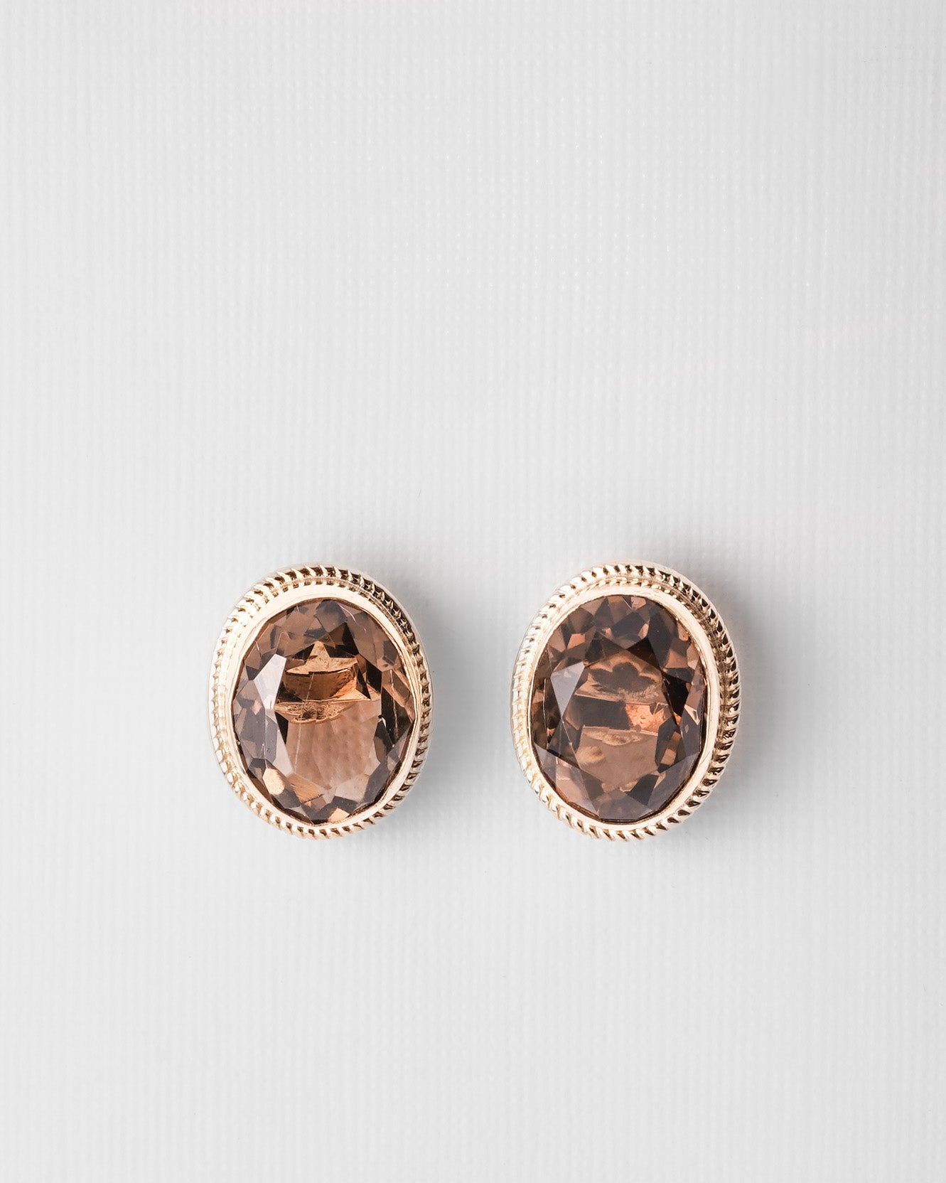 Noemi | Vintage Smokey Kwarts Oorbellen