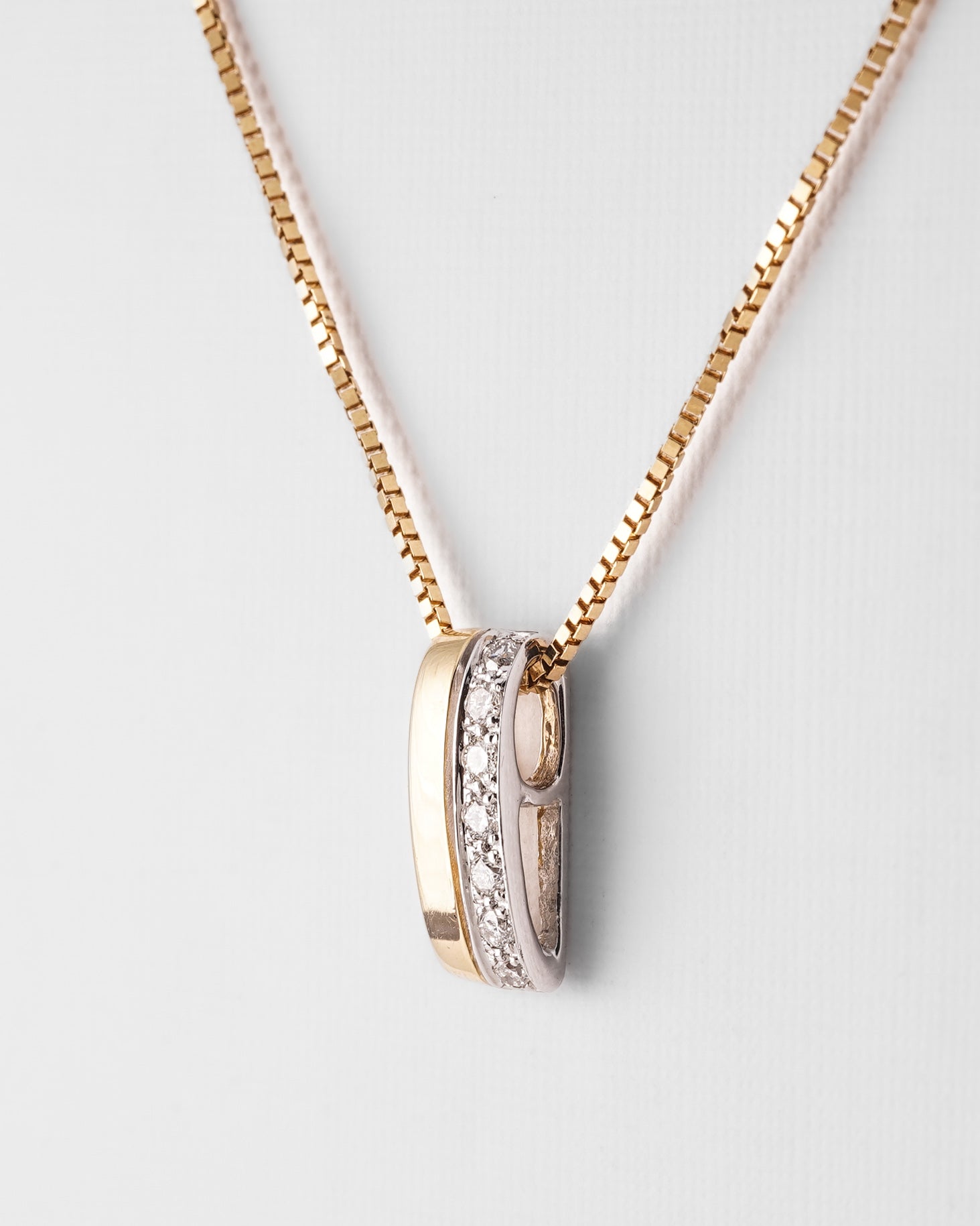 Alouette | 14K Wit & Geel Gouden Diamanten (0.09ct) Hanger