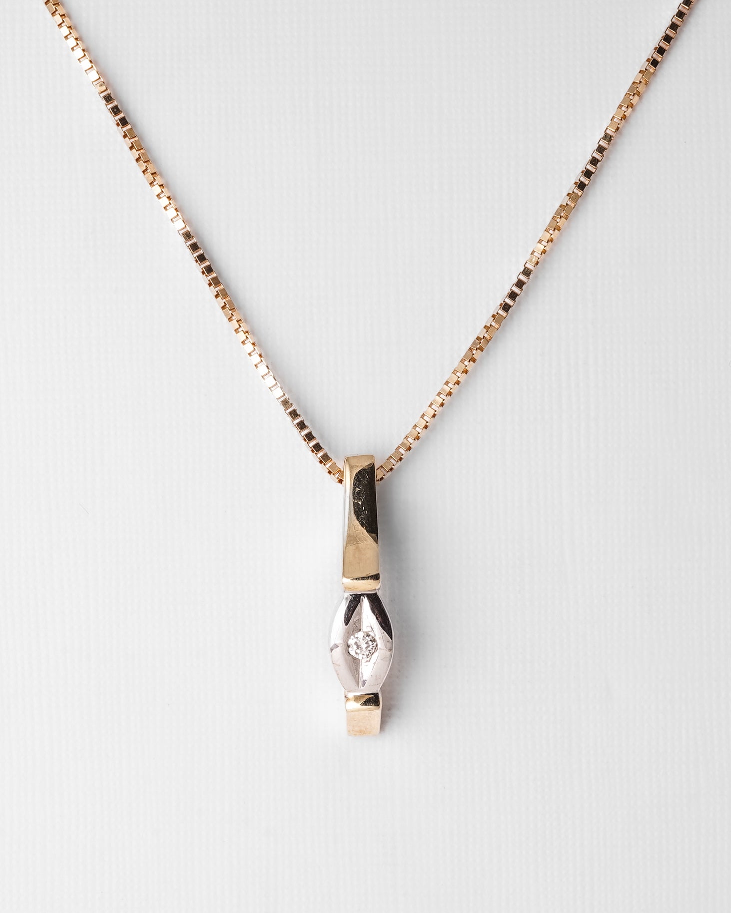 Amelina | Geel Gouden (0.03ct) Diamanten Hanger