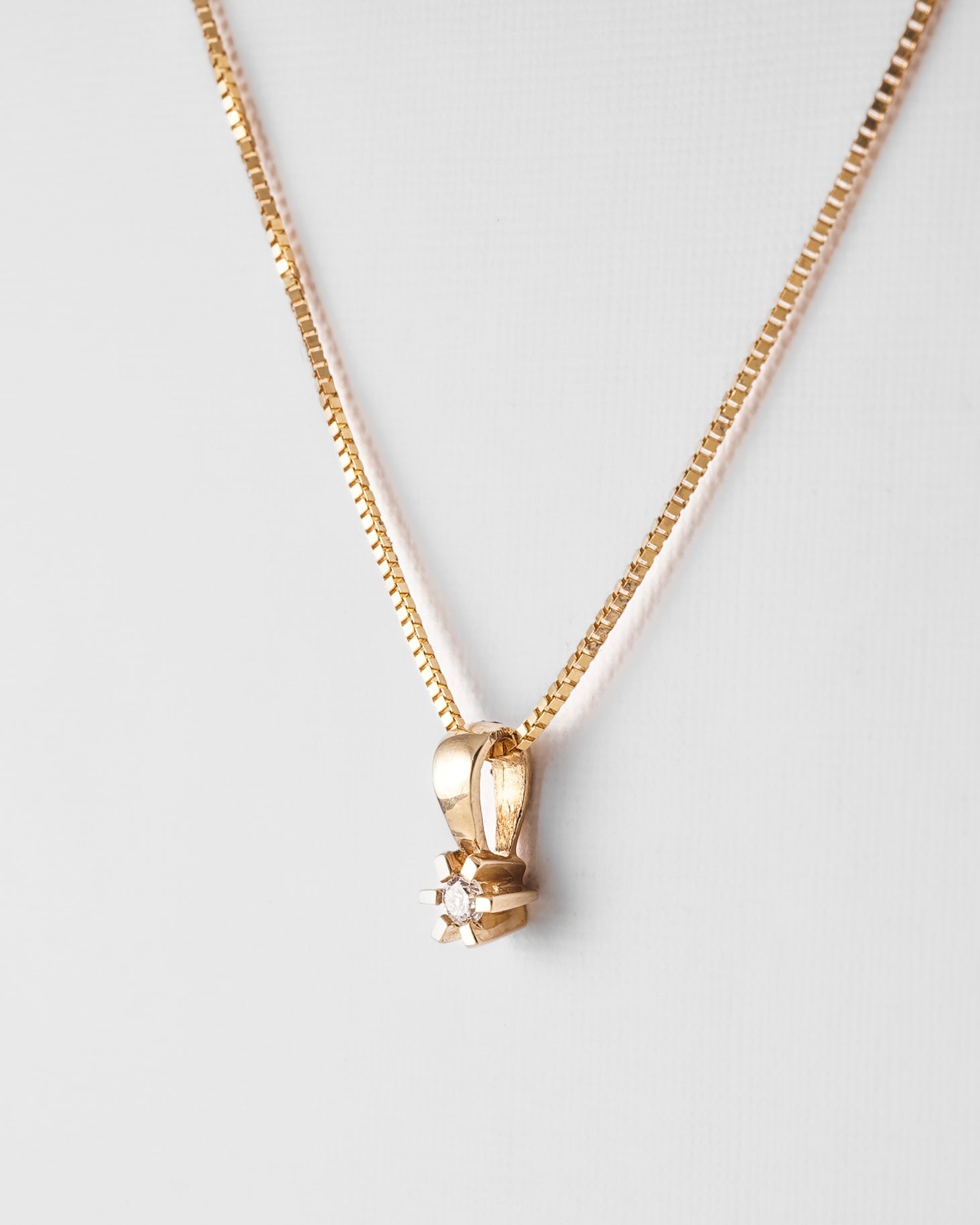 Fenna  | 14K Geel Gouden (0.03 kt) Diamanten Hanger