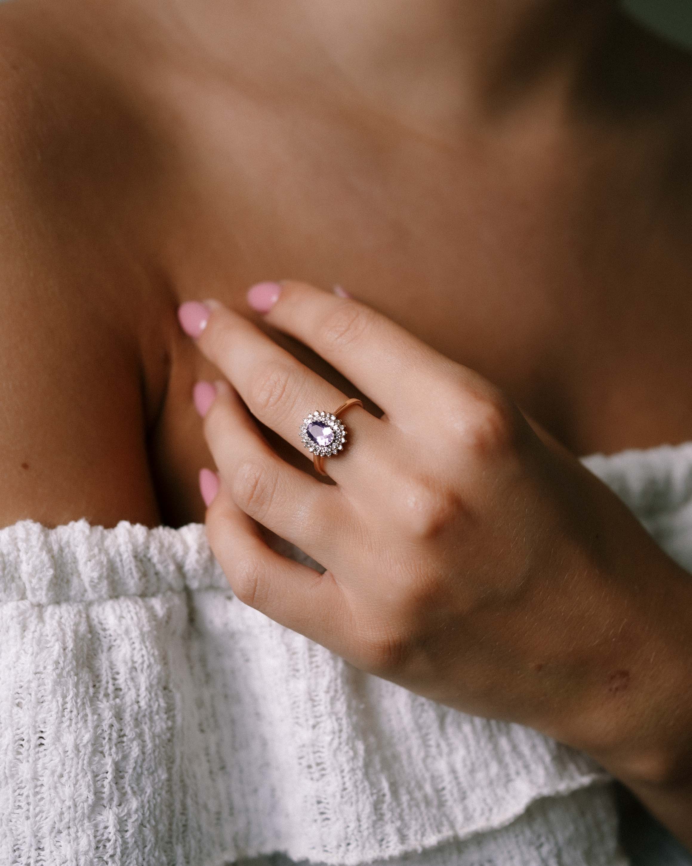 Mira | Vintage Amethist & Diamant Ring