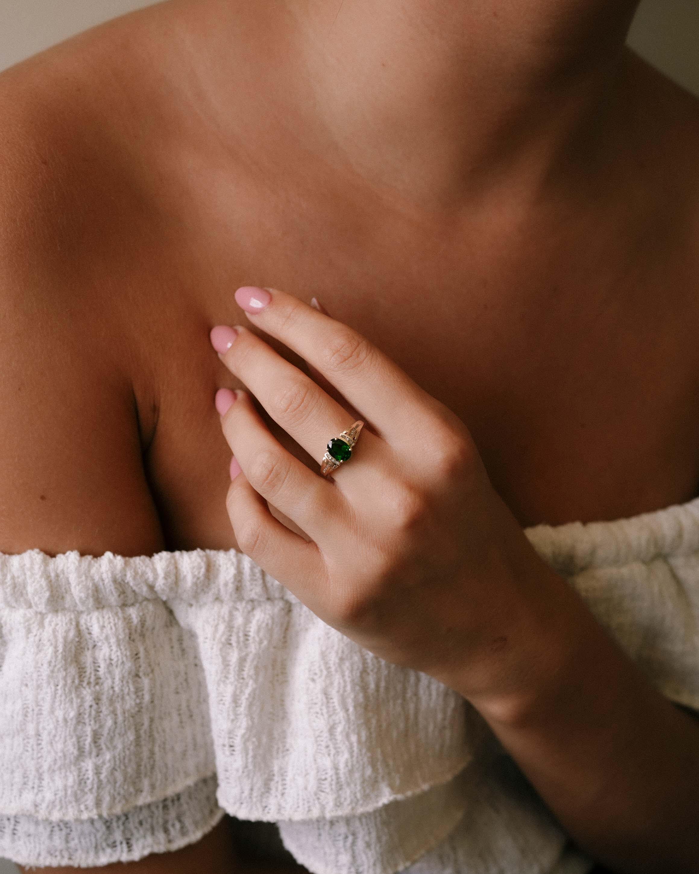 Lani | Vintage Diopside & Diamant Ring