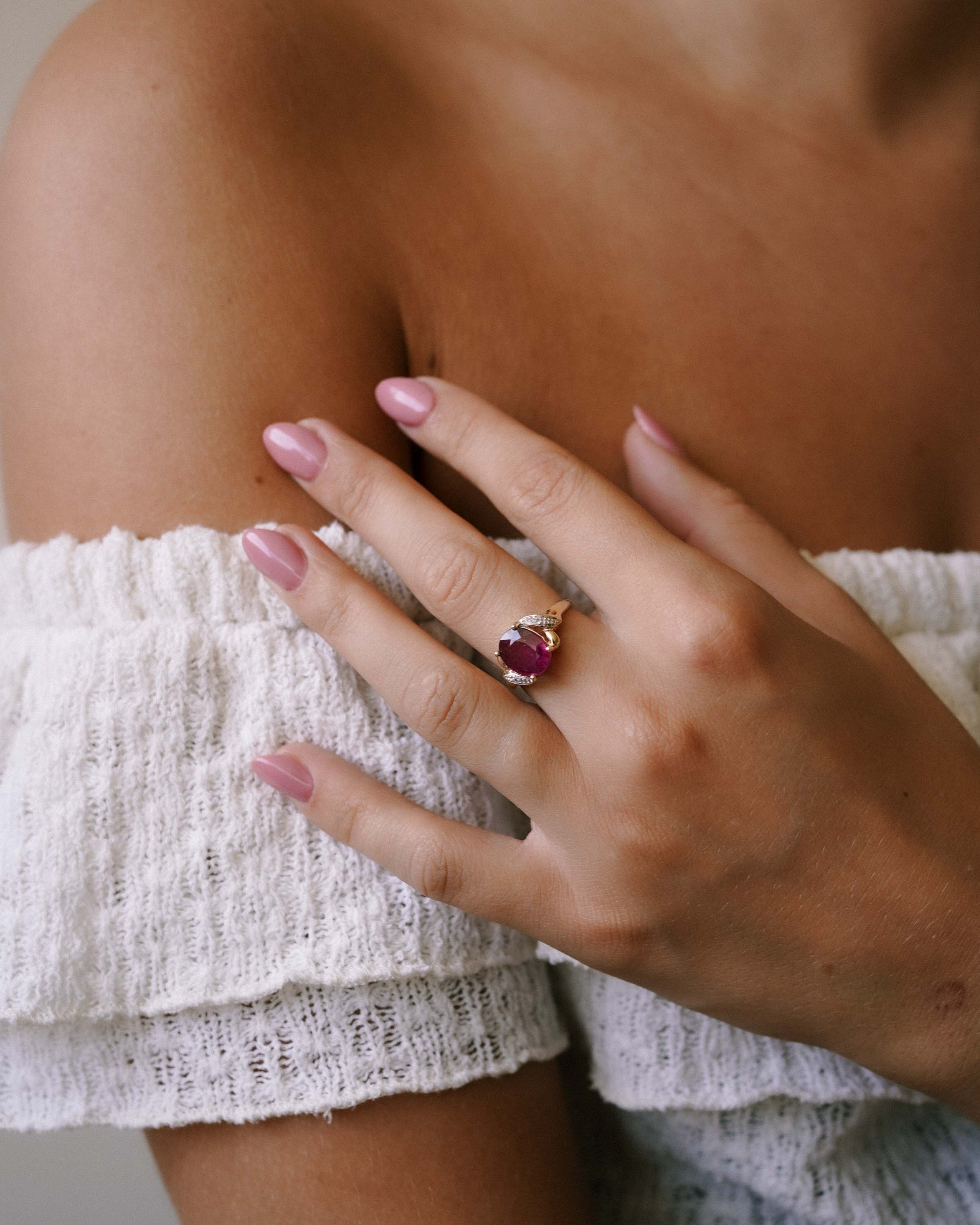Tiri | Vintage Robijn & Diamant Ring
