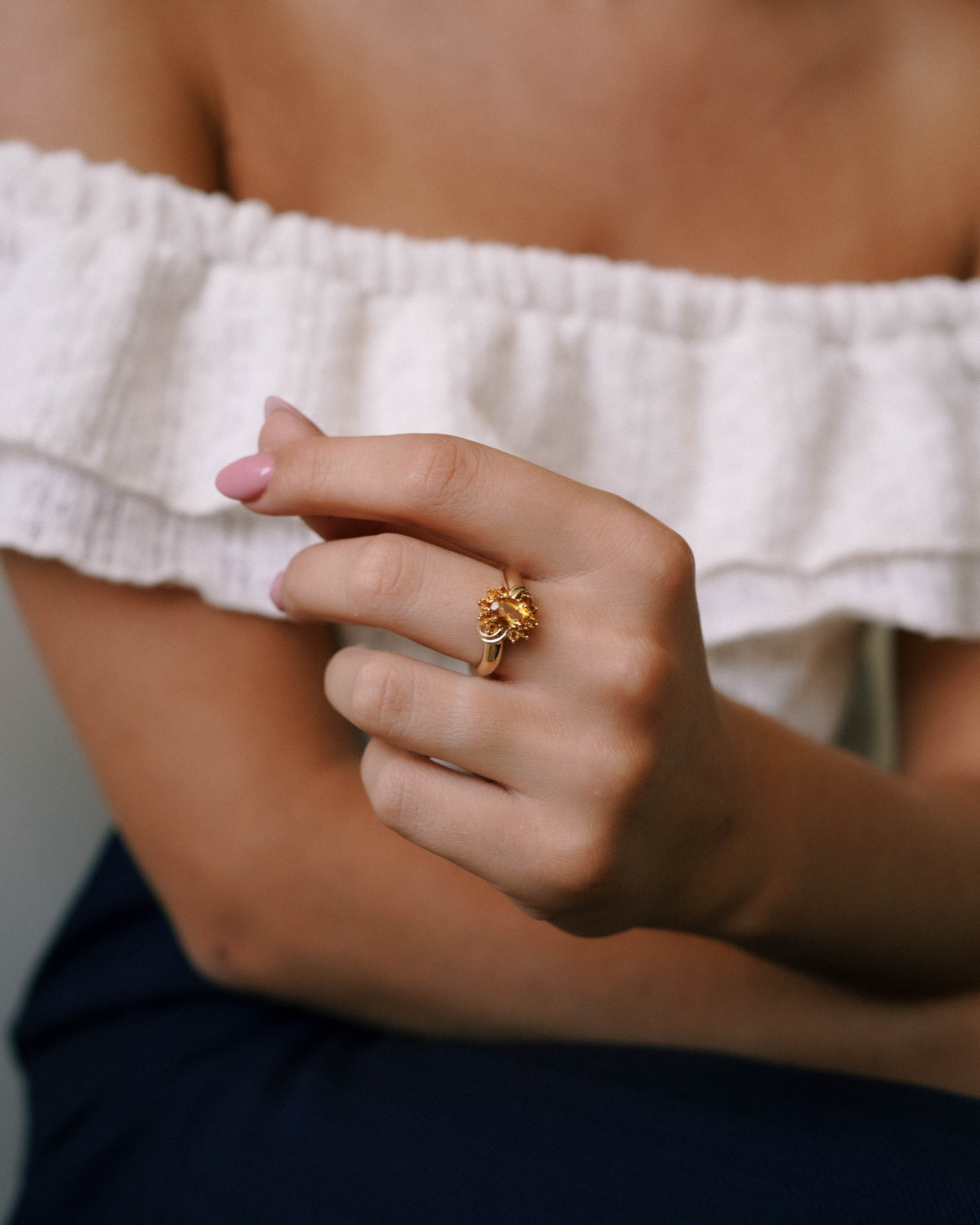 Sien | Vintage Citrien Cluster Ring