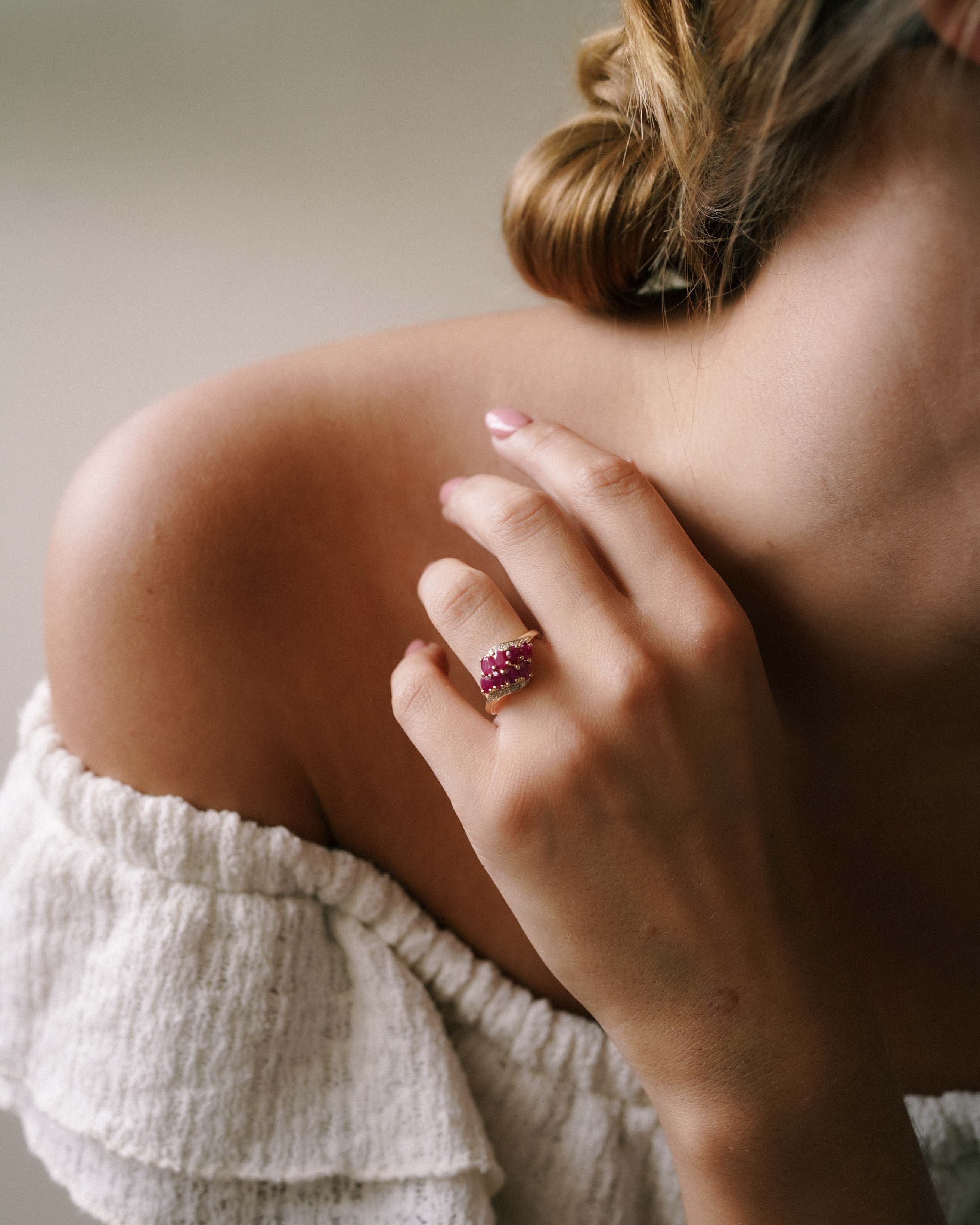 Vina | Vintage Robijn & Diamant Ring