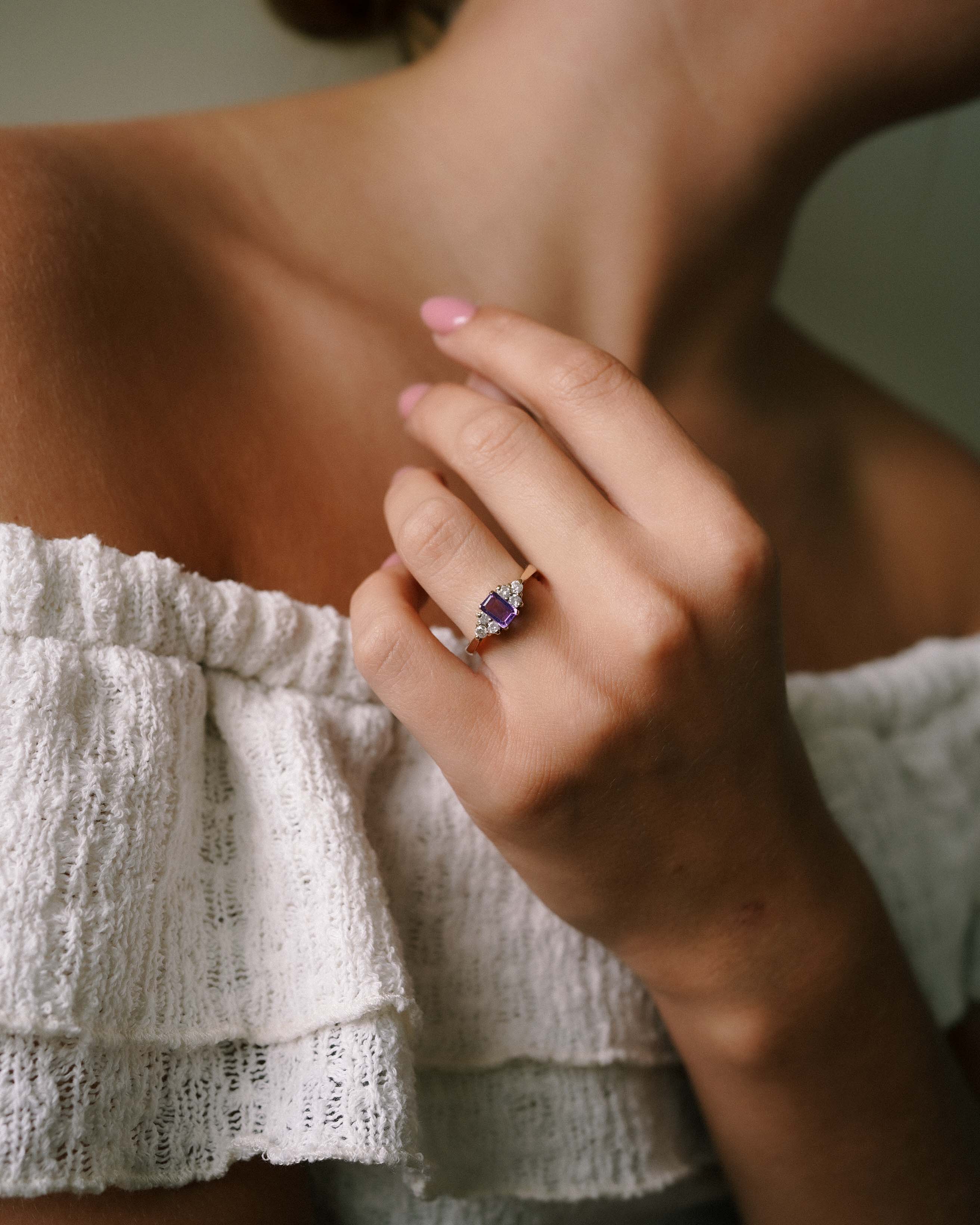 Suri | Vintage Amethist & Diamant Ring