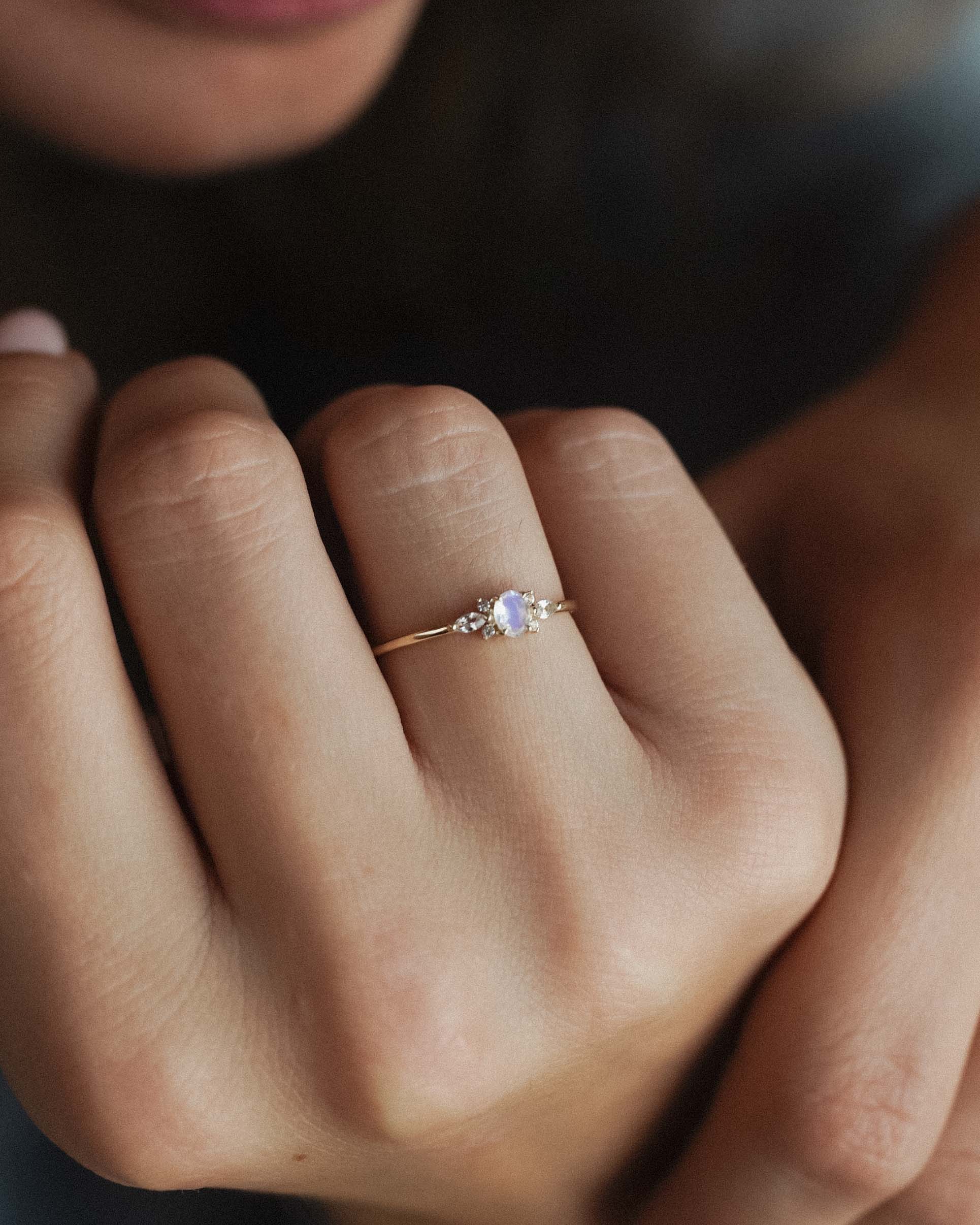 Eroni | 14K Witte Saffier Details Ring