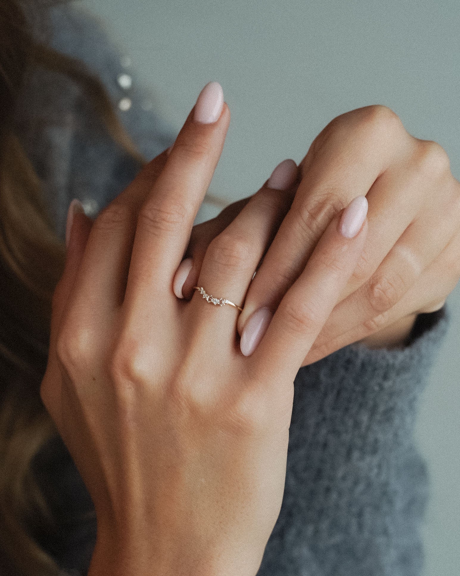 Sylara | 14K Witte Saffier Pavé Ring
