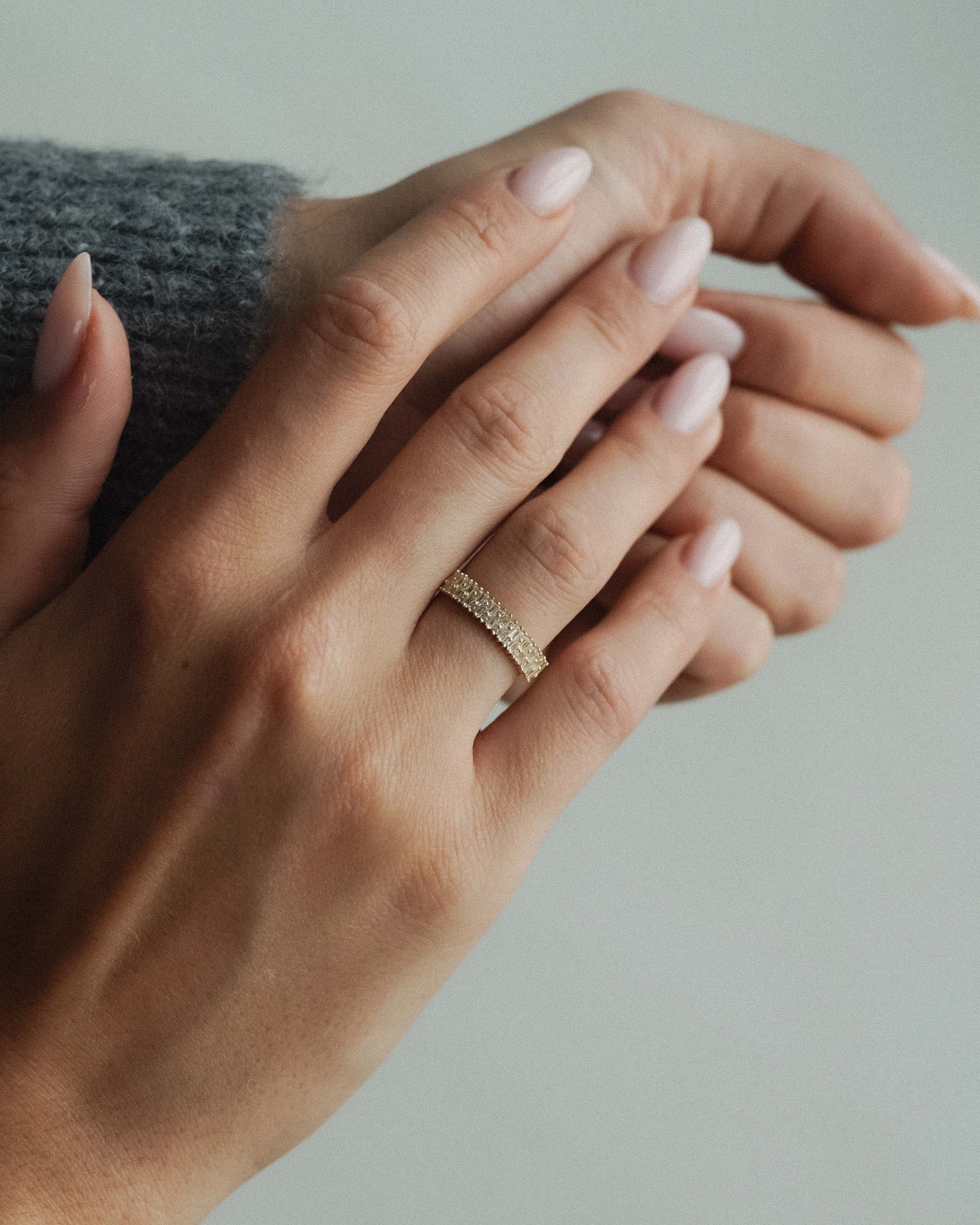 Althea | 14K Witte Topaas Baguette Statement Ring