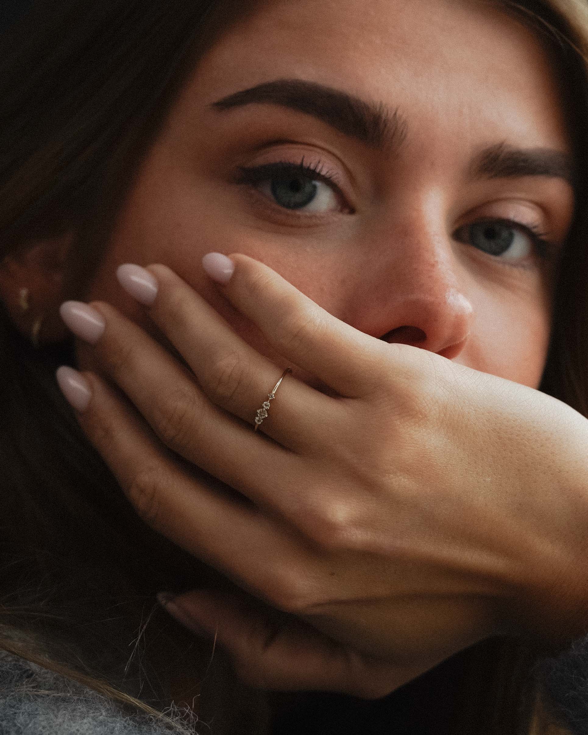 Maelis | 14K Maansteen Solitair Pear Cut Ring