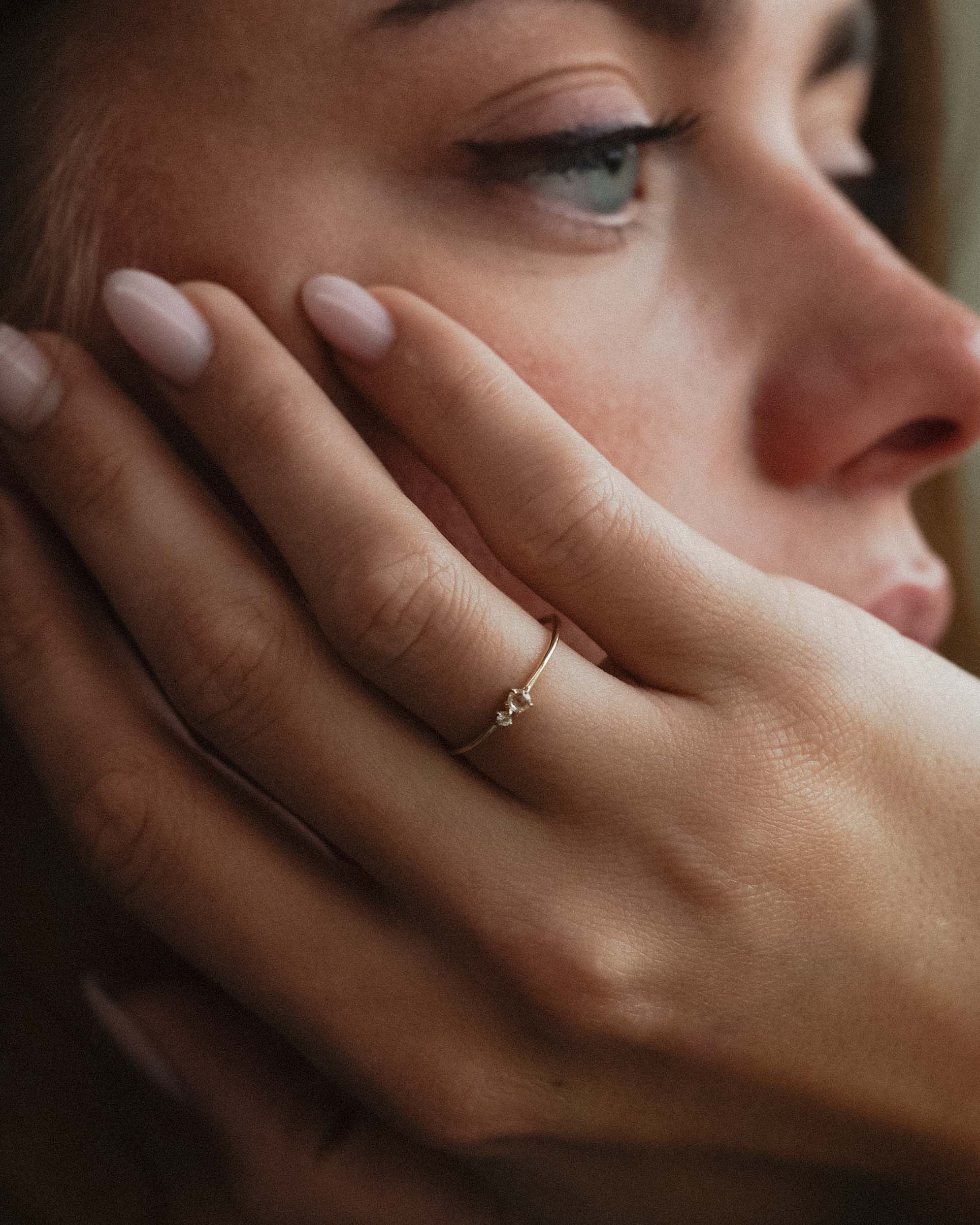 Naeva | 14K Witte Saffier Toi-et-moi Ring