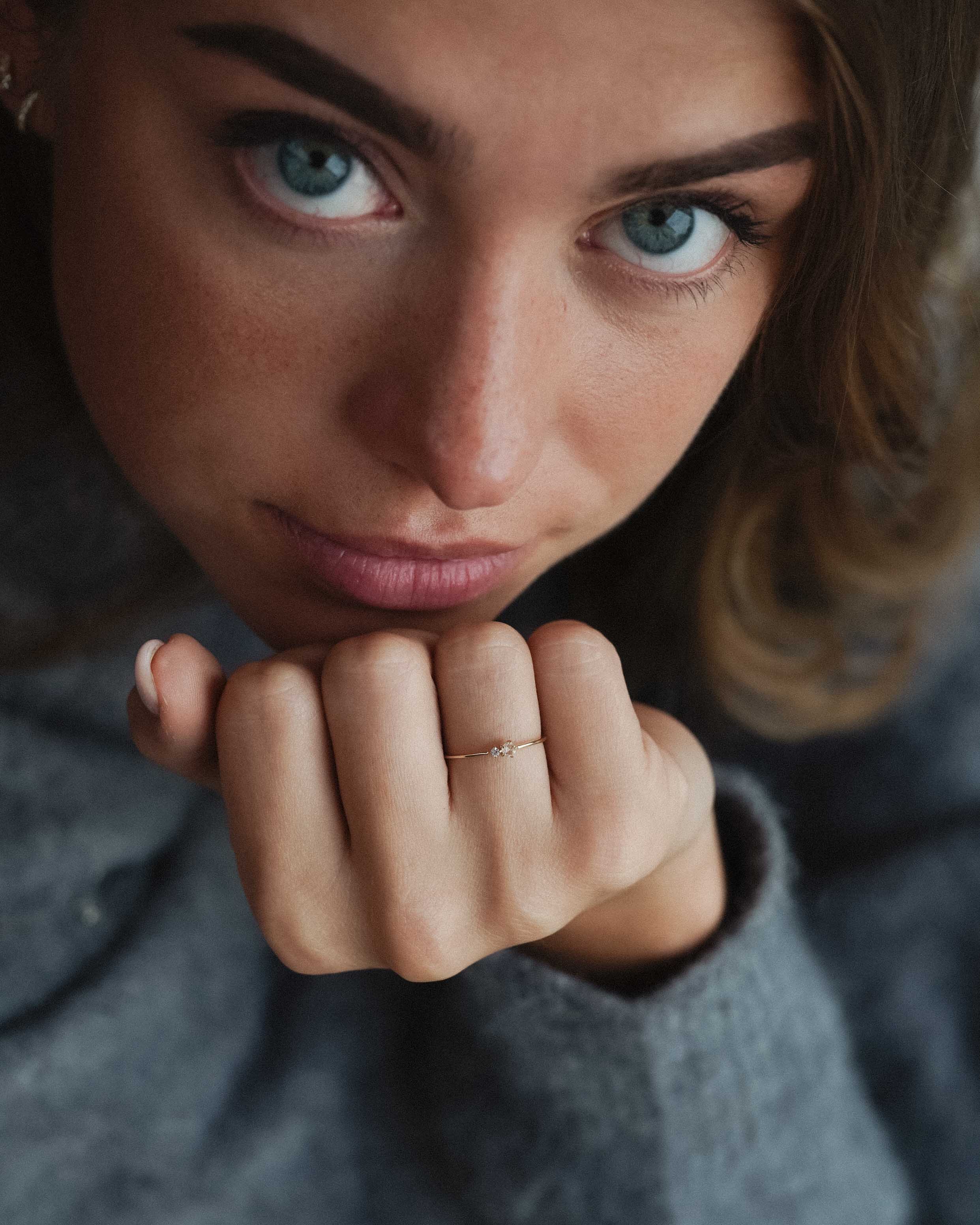 Naeva | 14K Witte Saffier Toi-et-moi Ring