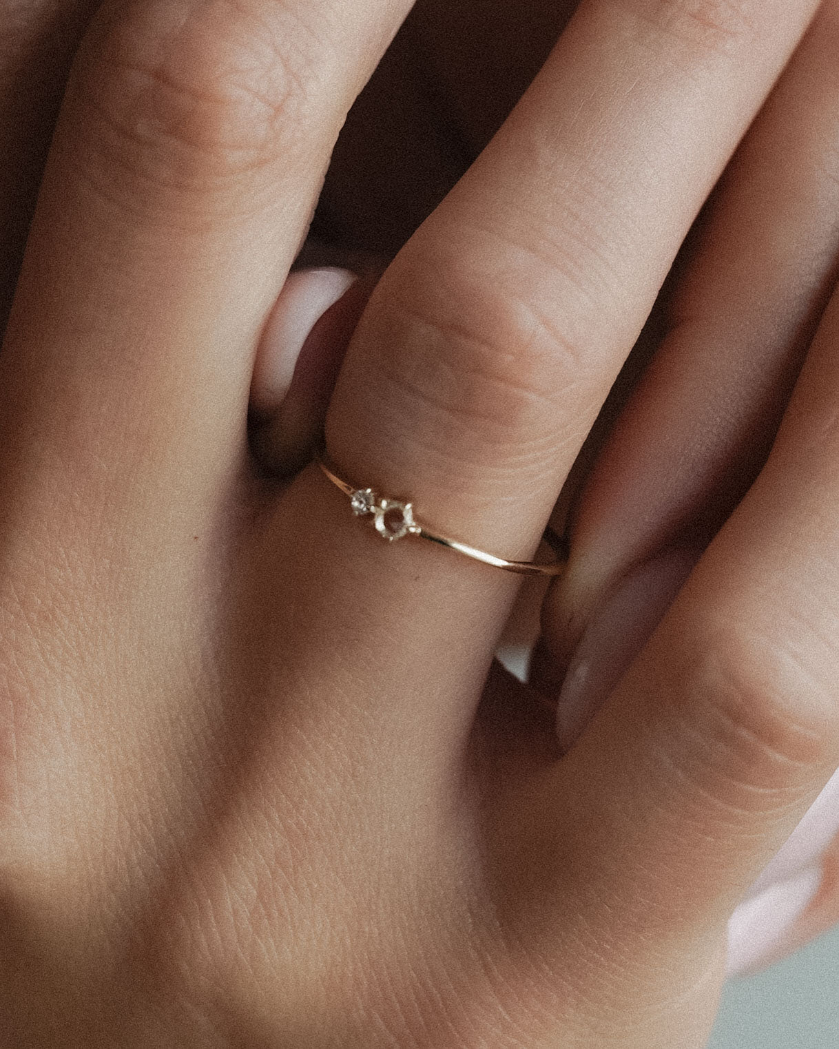 Calista | 14K Witte Saffier Pavé Ring