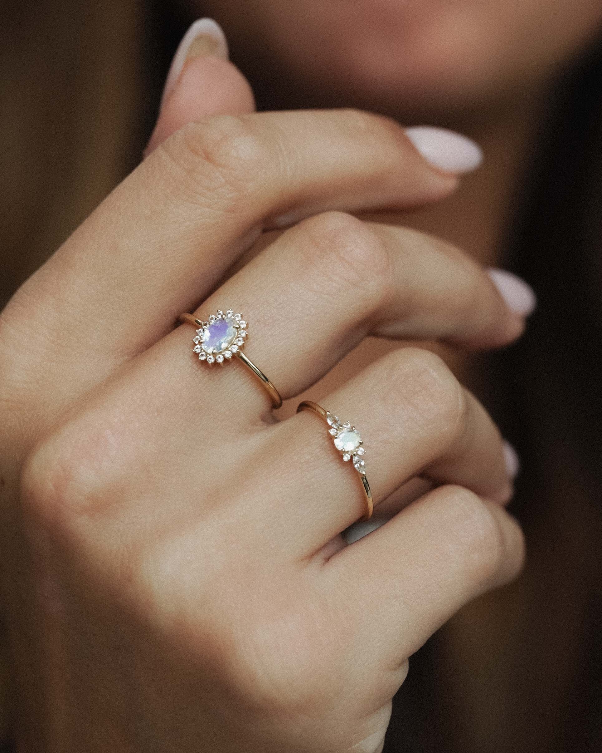 Eroni | 14K Witte Saffier Details Ring