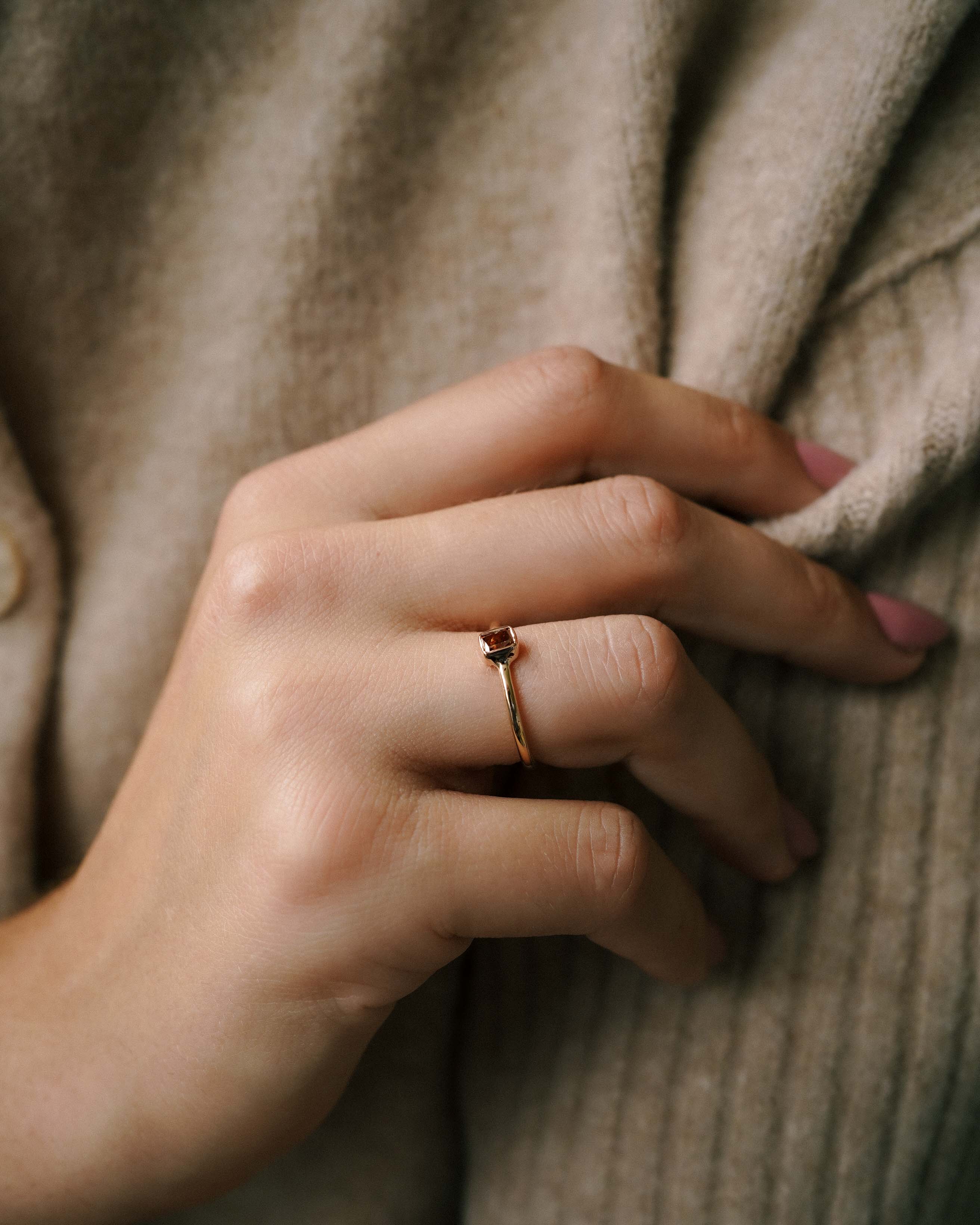 Cristina | 14K Geel Goud Cognac Briljant (0.3ct) Ring