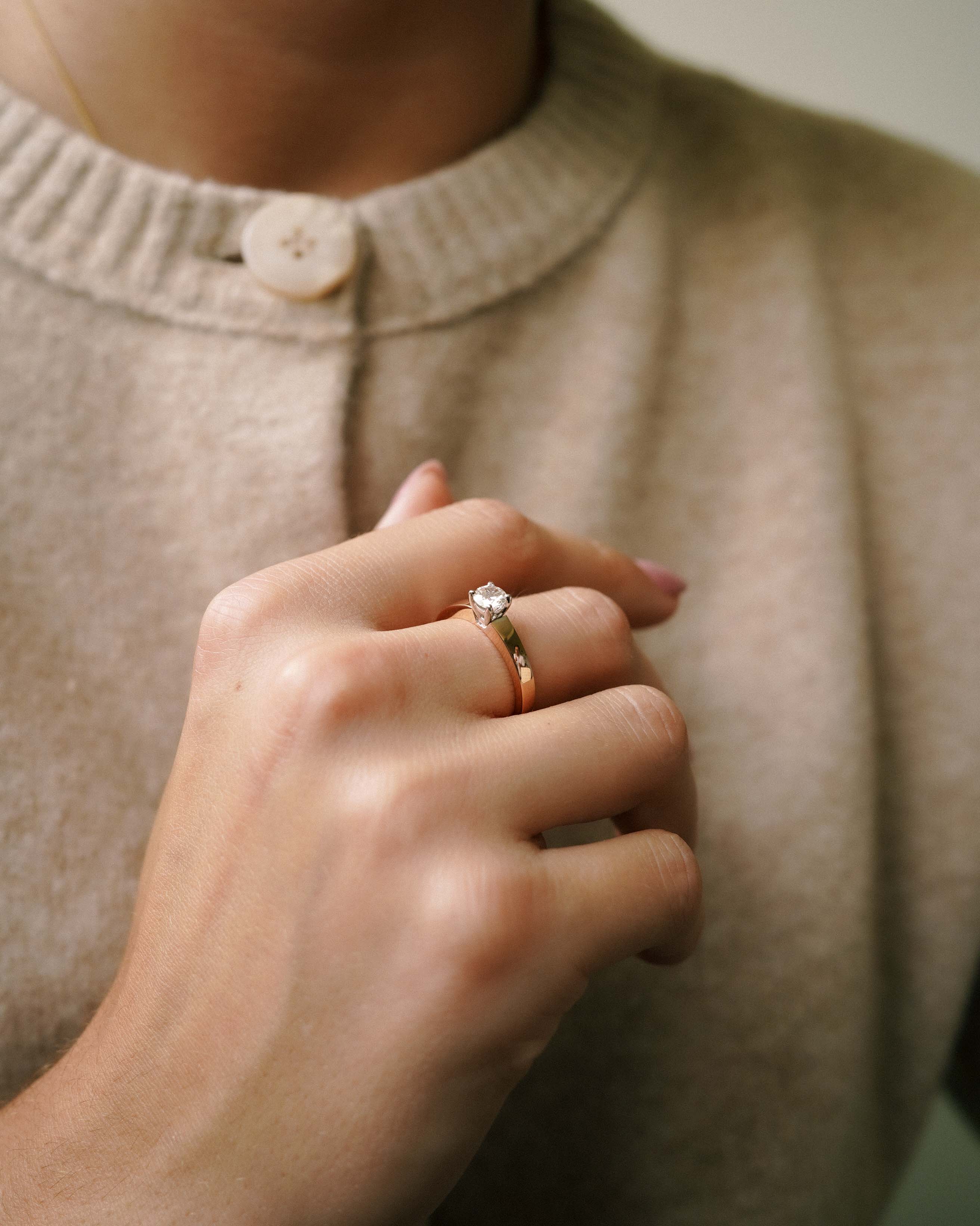 Isabelle | 14K Geel Goud Briljant (0.2ct) Ring