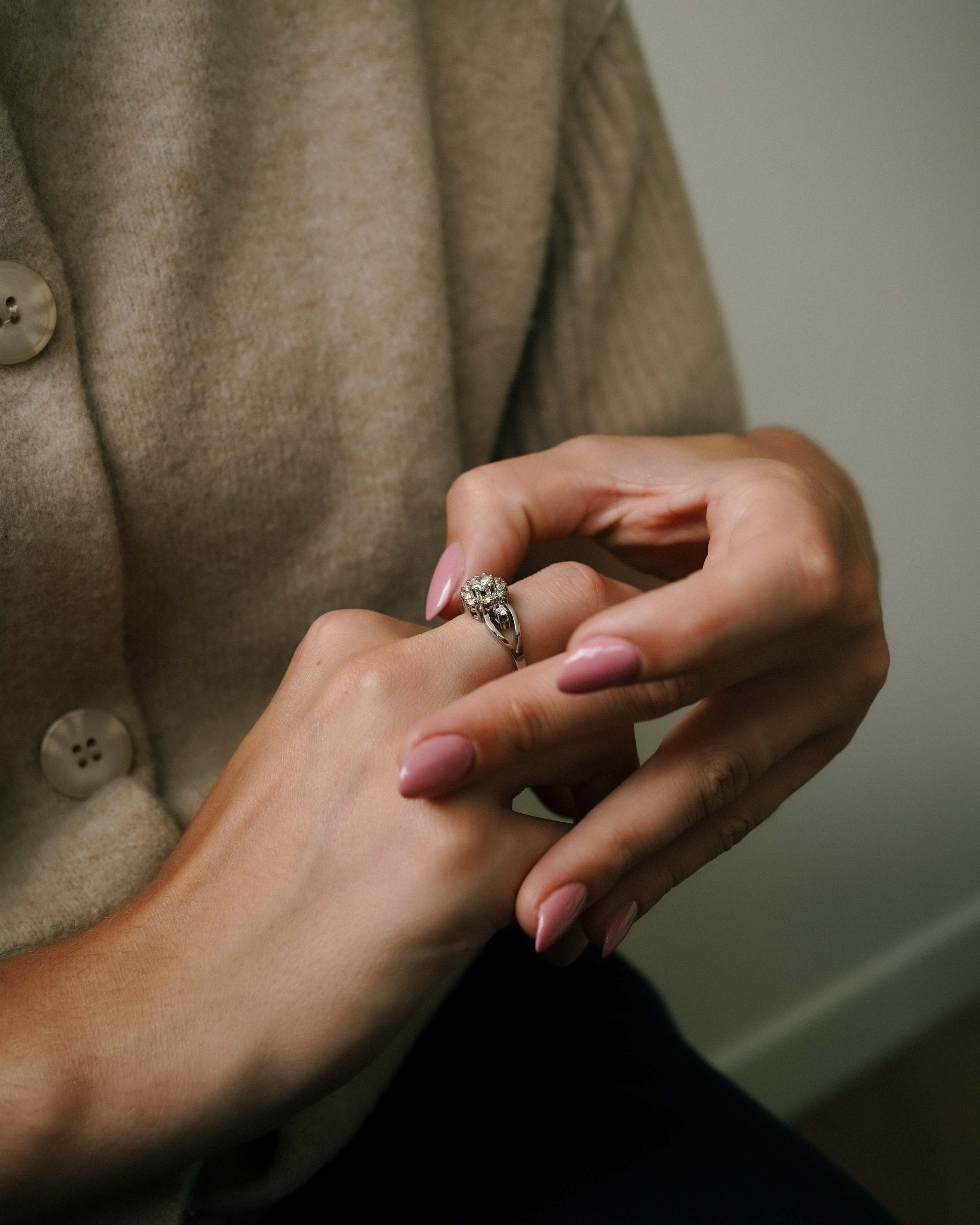 Elien | 14K Wit Goud Briljant (1ct) Cluster Ring