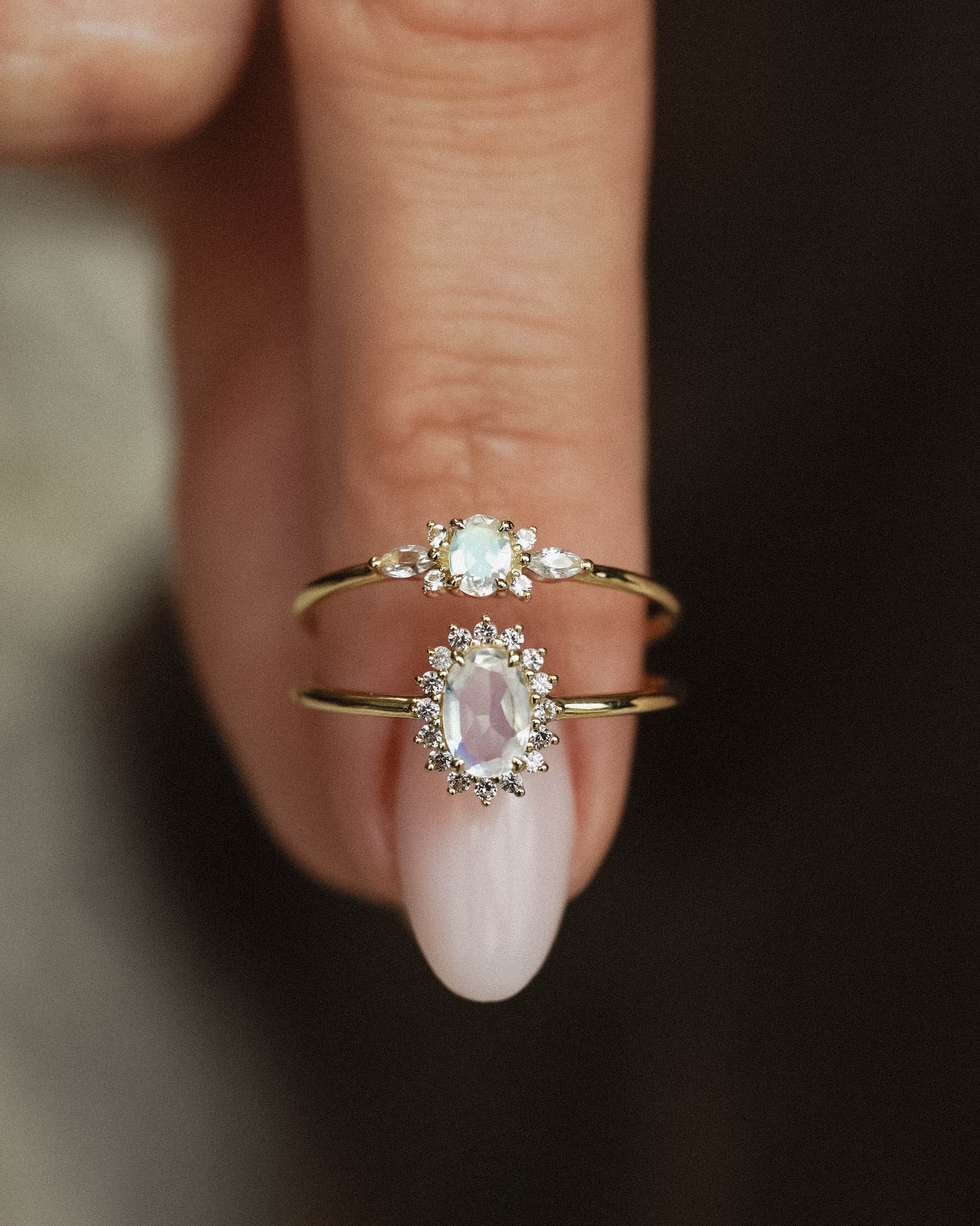 Eroni | 14K Witte Saffier Details Ring