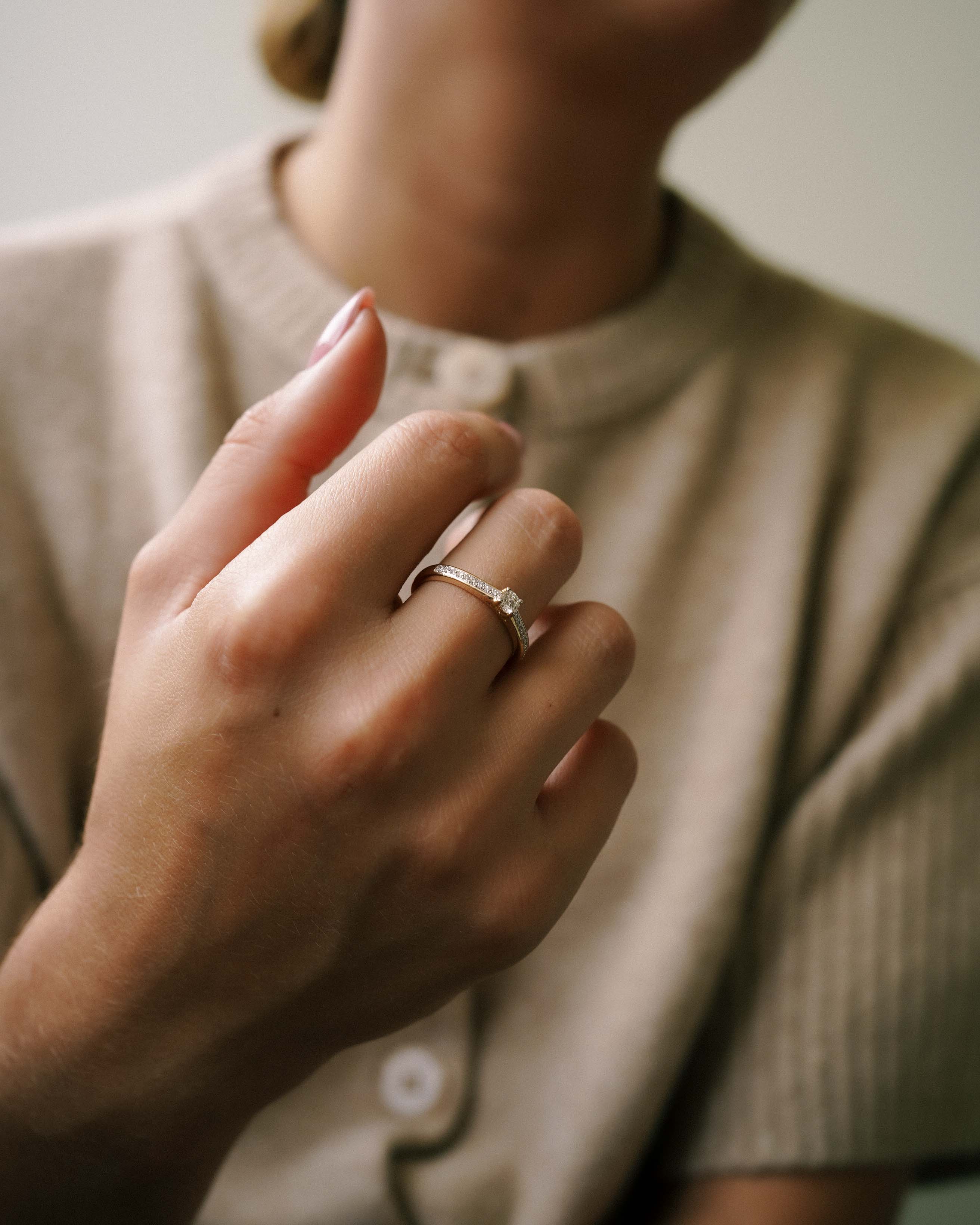 Agnes | 14K Geel Goud Briljant (0.3ct) Ring
