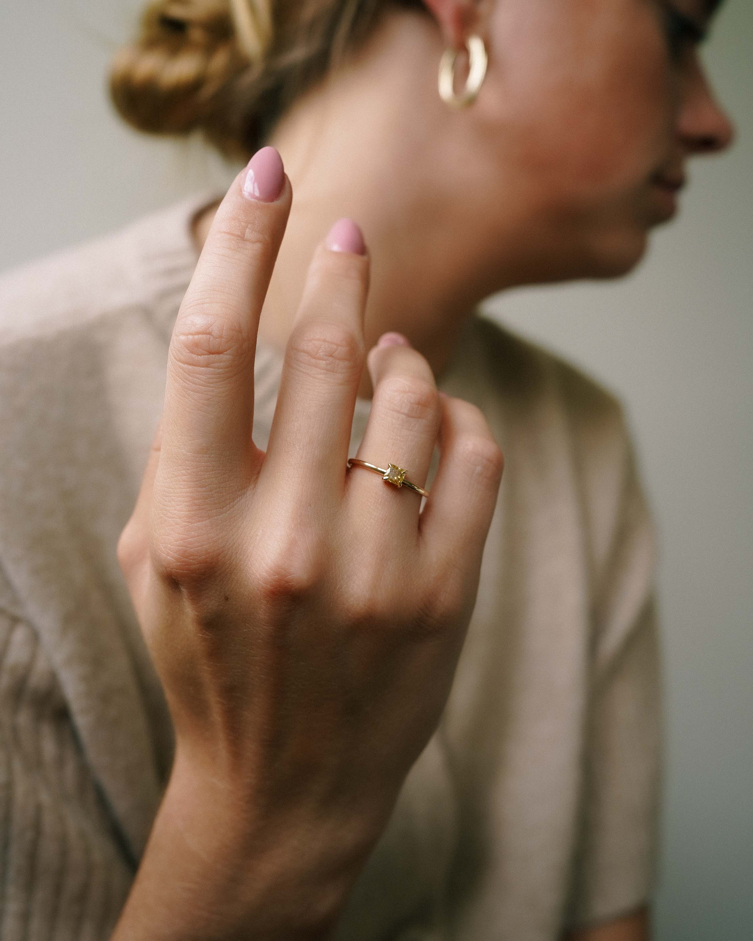 Elvira | 14K Wit Goud Briljant (0.67ct) Solitair Ring